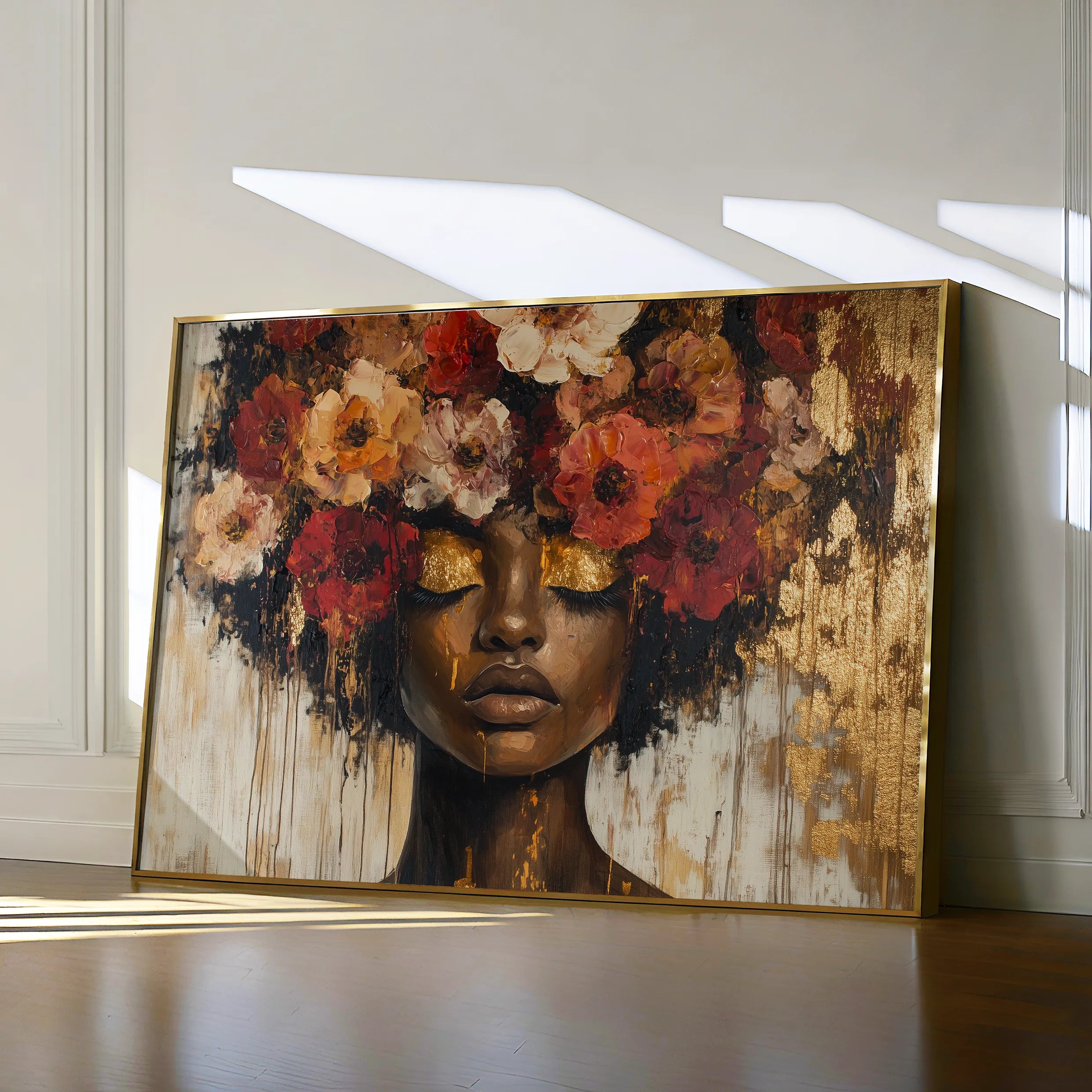 Portrait 216 Canvas Art 18" x 24" / 45 x 60 cm / Black