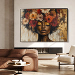 Portrait 216 Canvas Art 18" x 24" / 45 x 60 cm / Black
