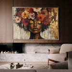 Portrait 216 Canvas Art 18" x 24" / 45 x 60 cm / Black
