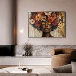 Portrait 216 Canvas Art 60 x 40 cm / Black