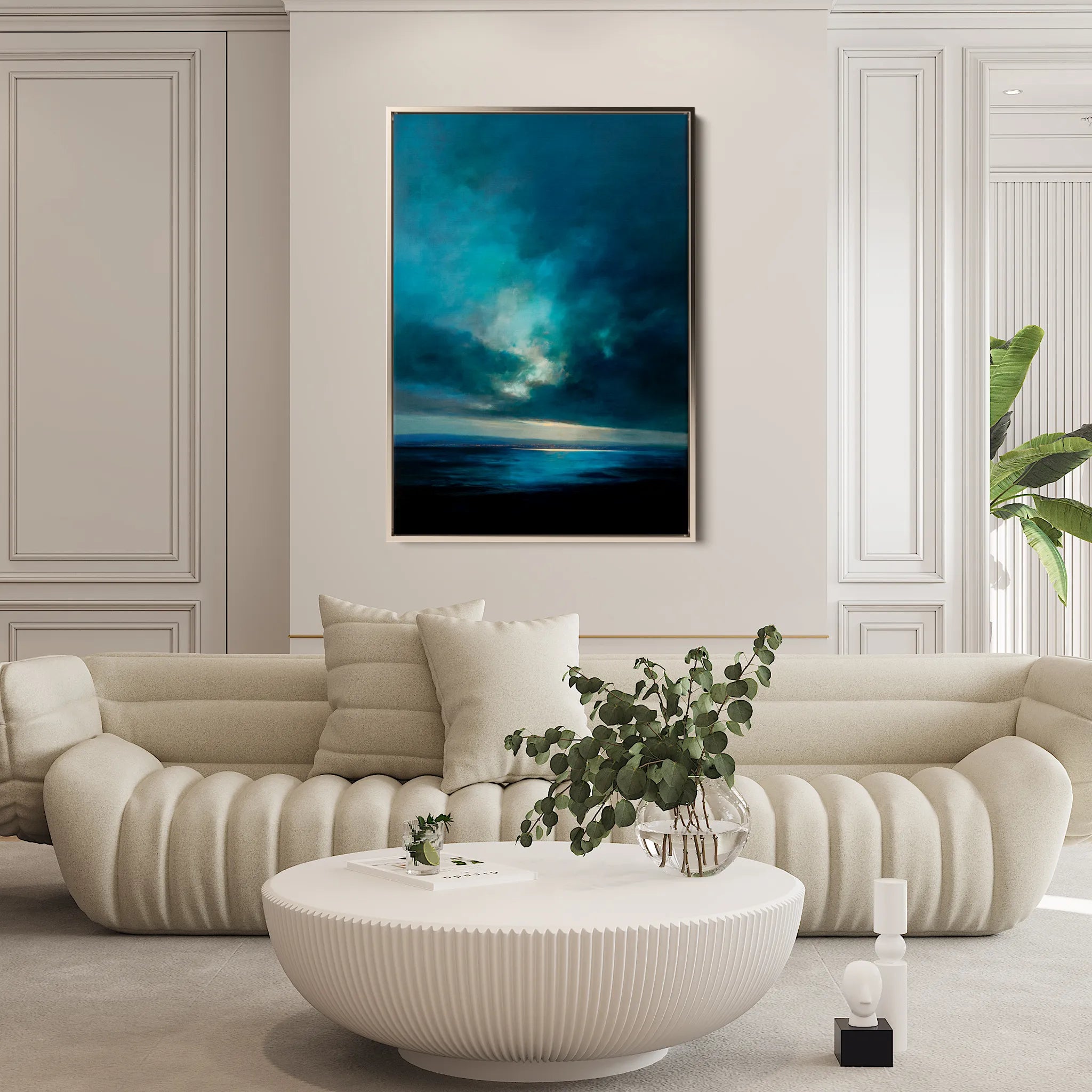 Abstract 2161 Canvas Art 18" x 24" / 45 x 60 cm / Black