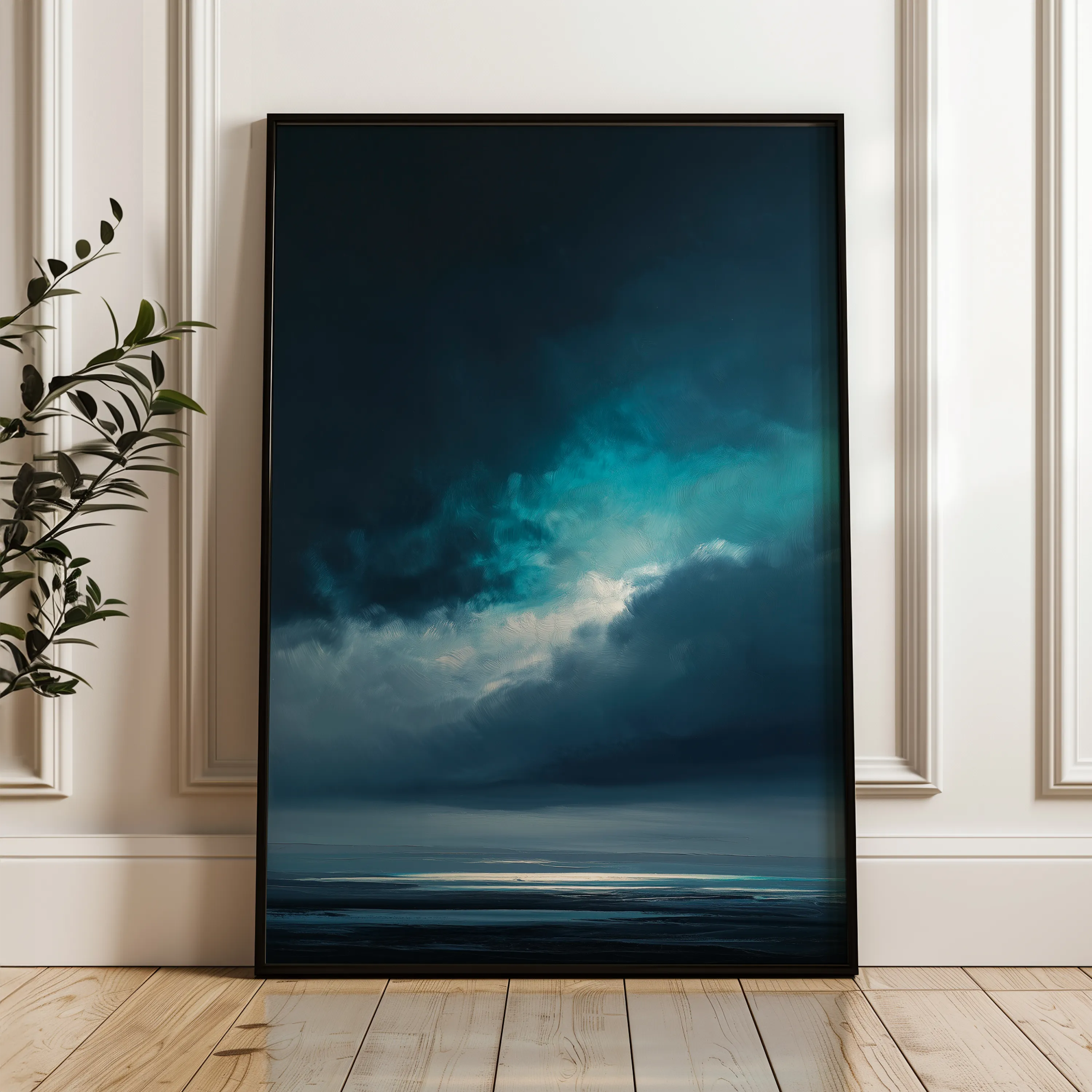 Abstract 2162 Canvas Art 18" x 24" / 45 x 60 cm / Black