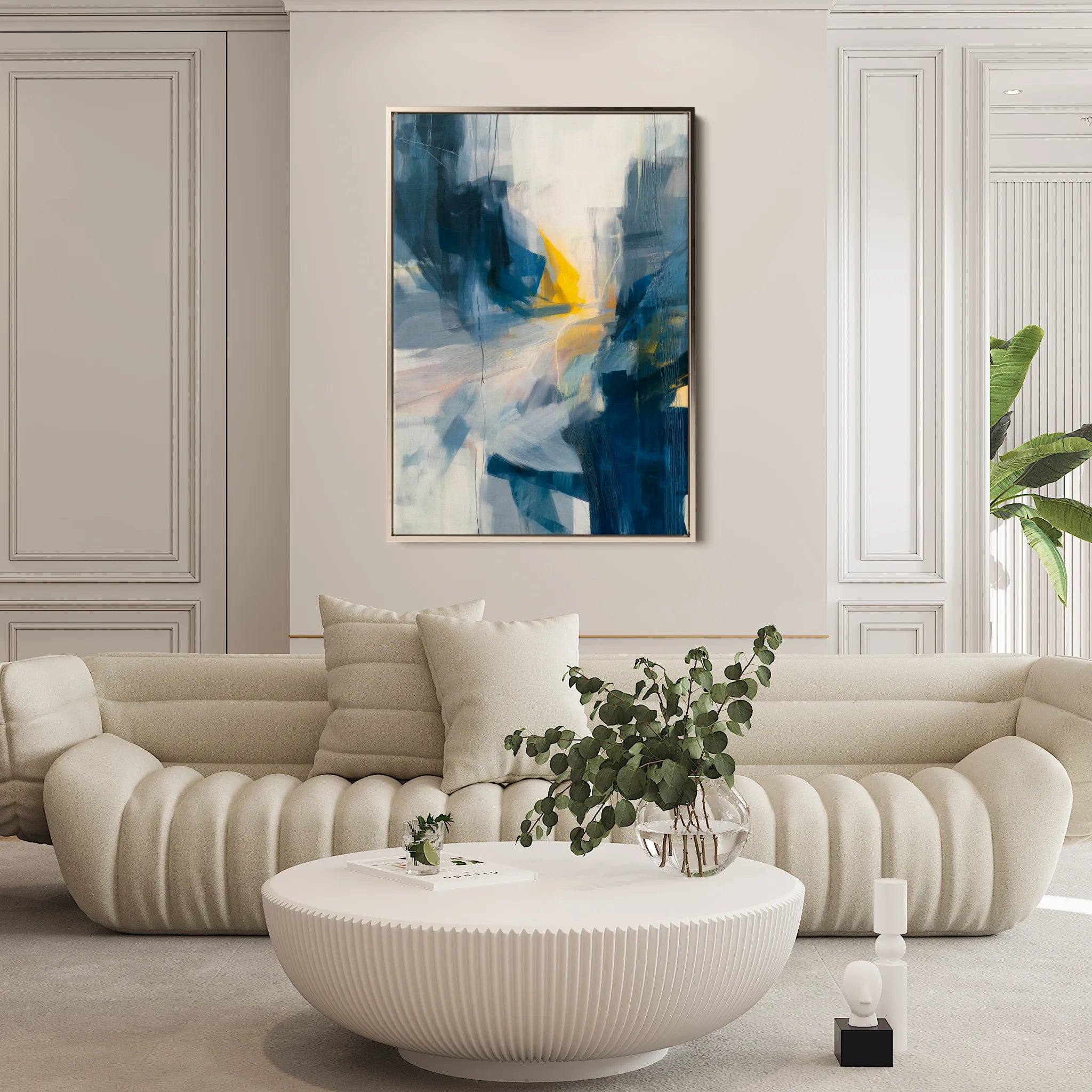 Abstract 2163 Canvas Art 18" x 24" / 45 x 60 cm / Black