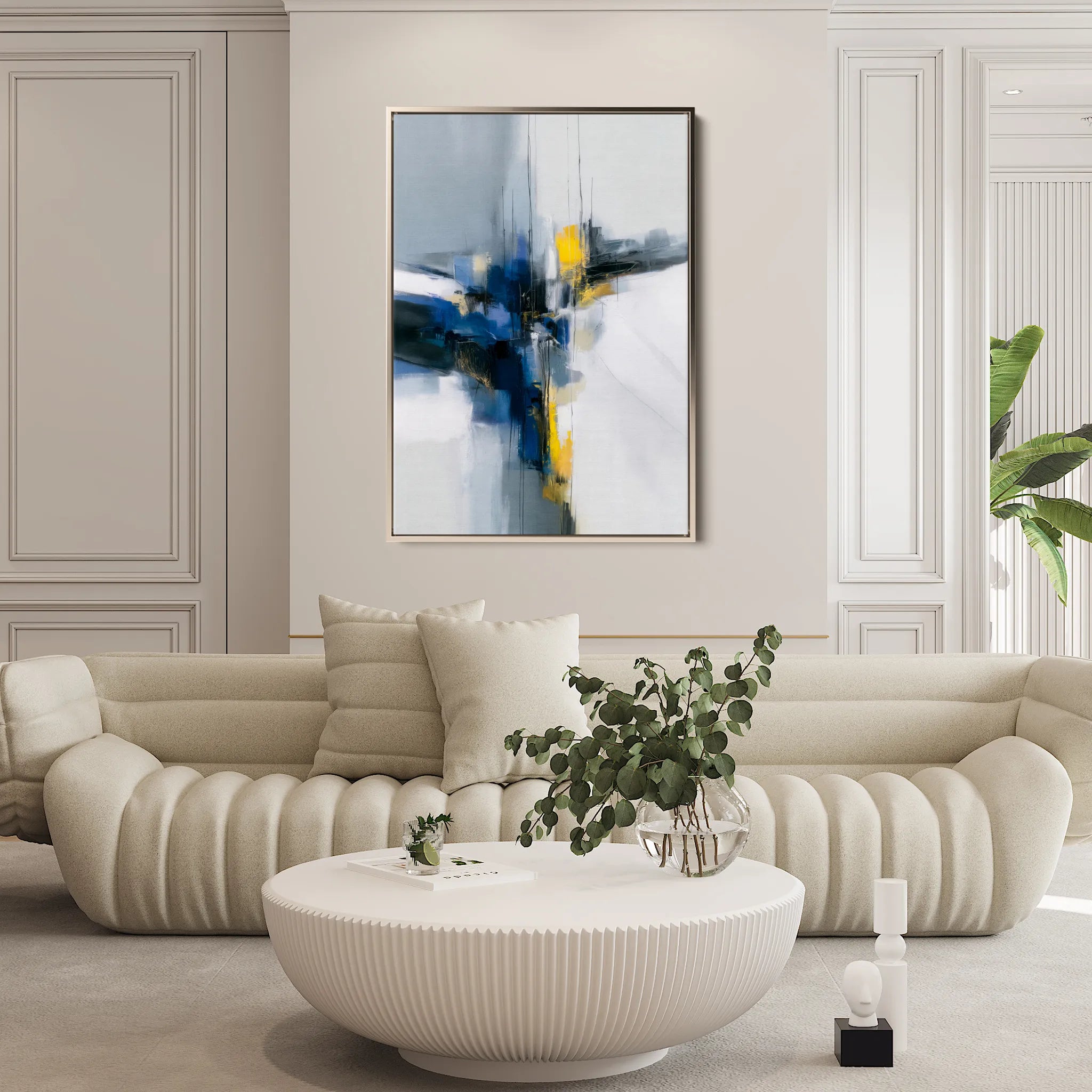 Abstract 2164 Canvas Art 18" x 24" / 45 x 60 cm / Black