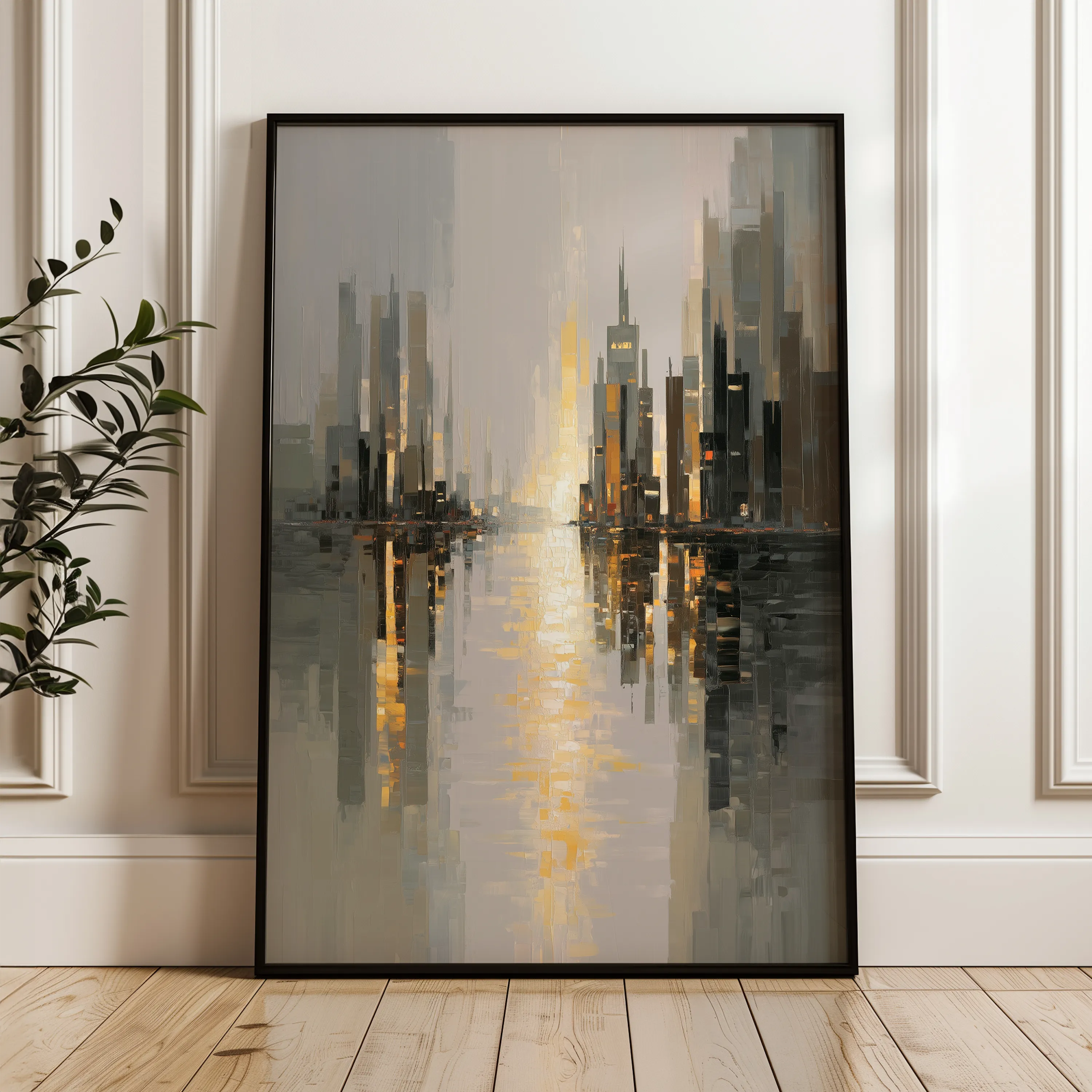 Abstract 2165 Canvas Art 18" x 24" / 45 x 60 cm / Black