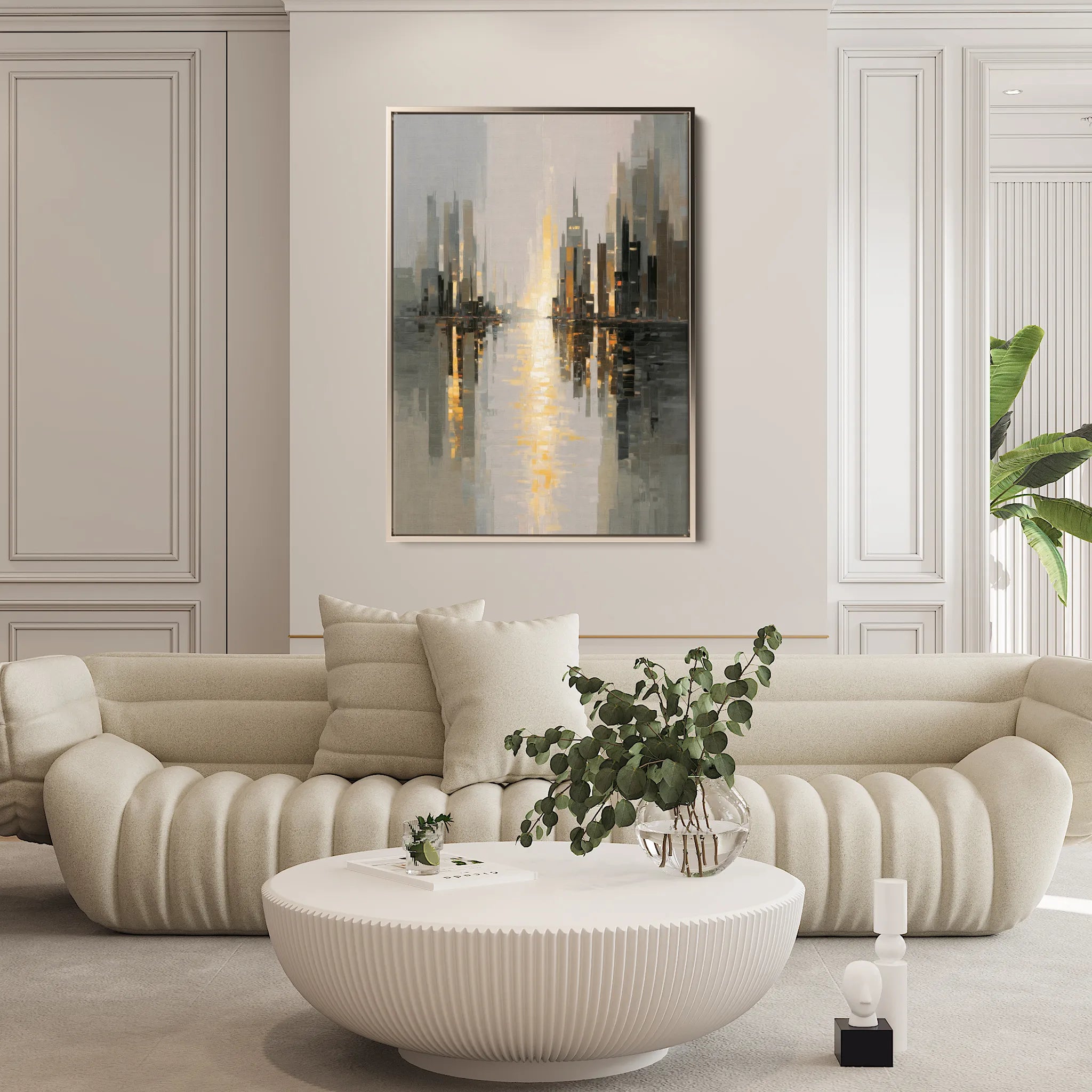 Abstract 2165 Canvas Art 18" x 24" / 45 x 60 cm / Black