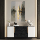 Abstract 2165 Canvas Art 18" x 24" / 45 x 60 cm / Black