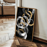Abstract 2166 Canvas Art 18" x 24" / 45 x 60 cm / Black