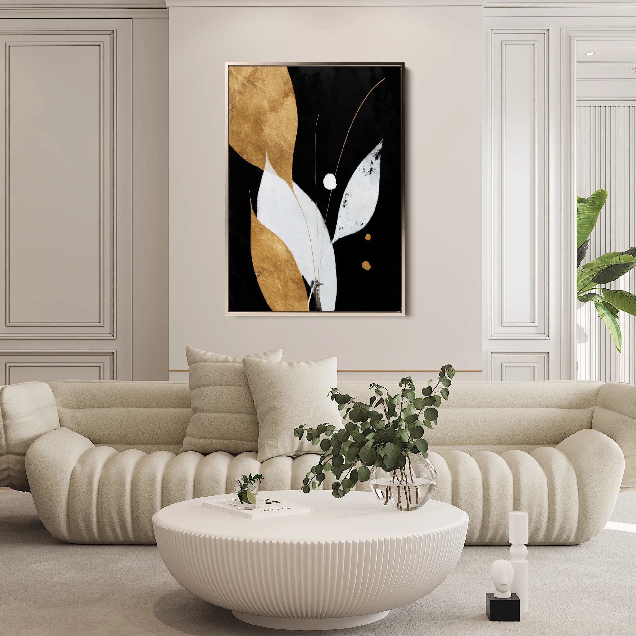 Abstract 2167 Canvas Art 18" x 24" / 45 x 60 cm / Black
