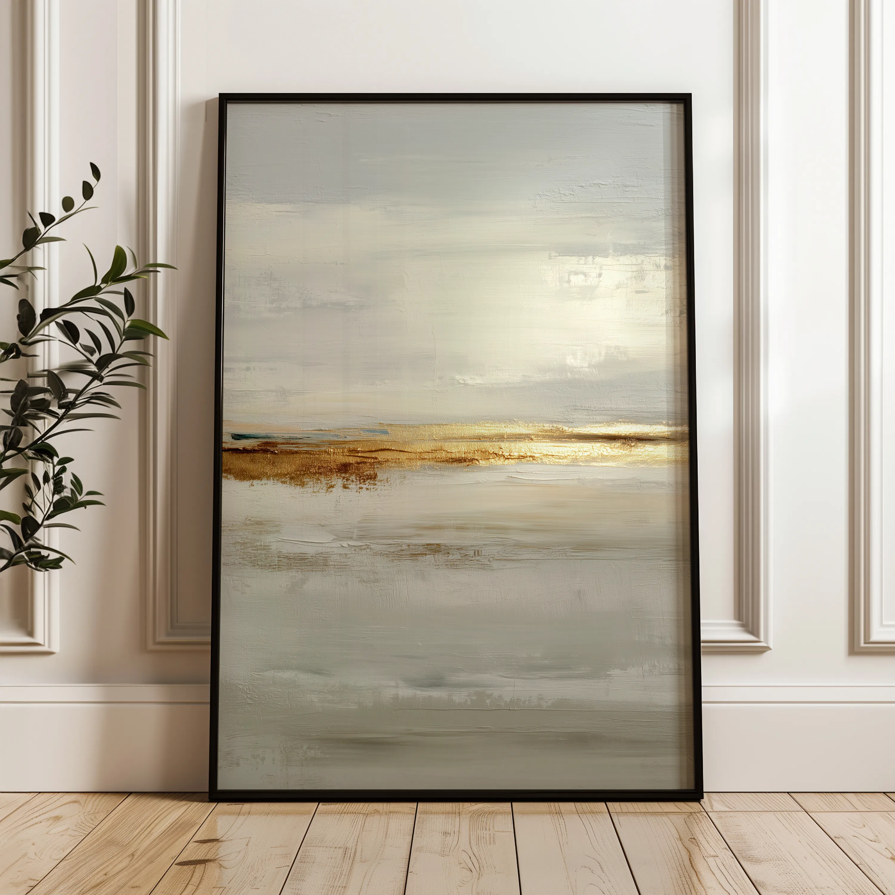 Abstract 2169 Canvas Art 18" x 24" / 45 x 60 cm / Black