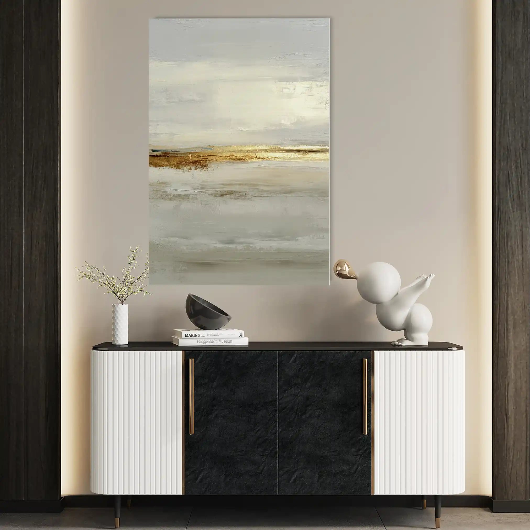 Abstract 2169 Canvas Art 18" x 24" / 45 x 60 cm / Black