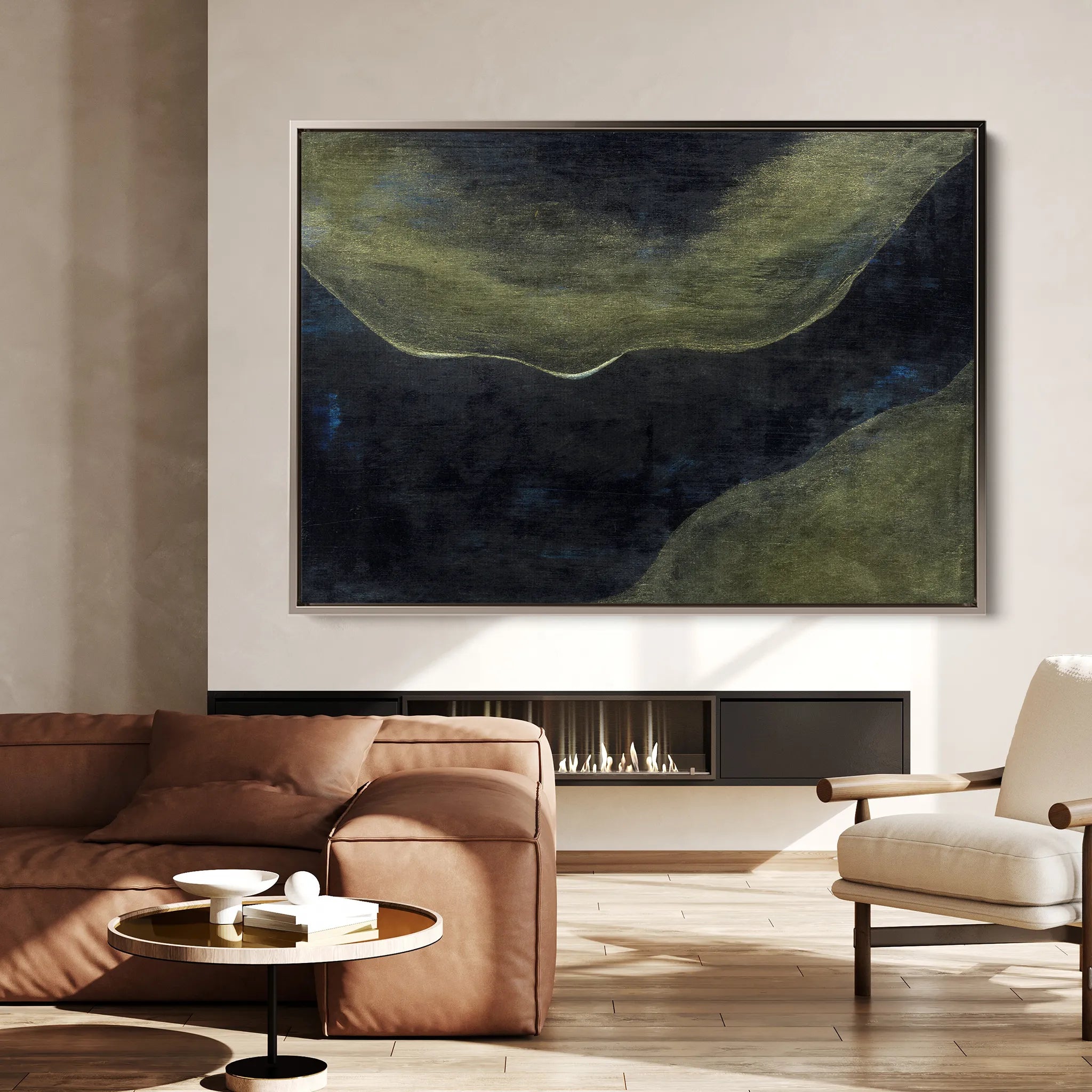 Abstract 217 Canvas Art 18" x 24" / 45 x 60 cm / Black