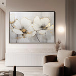 Floral 217 Canvas Art 60 x 40 cm / Black