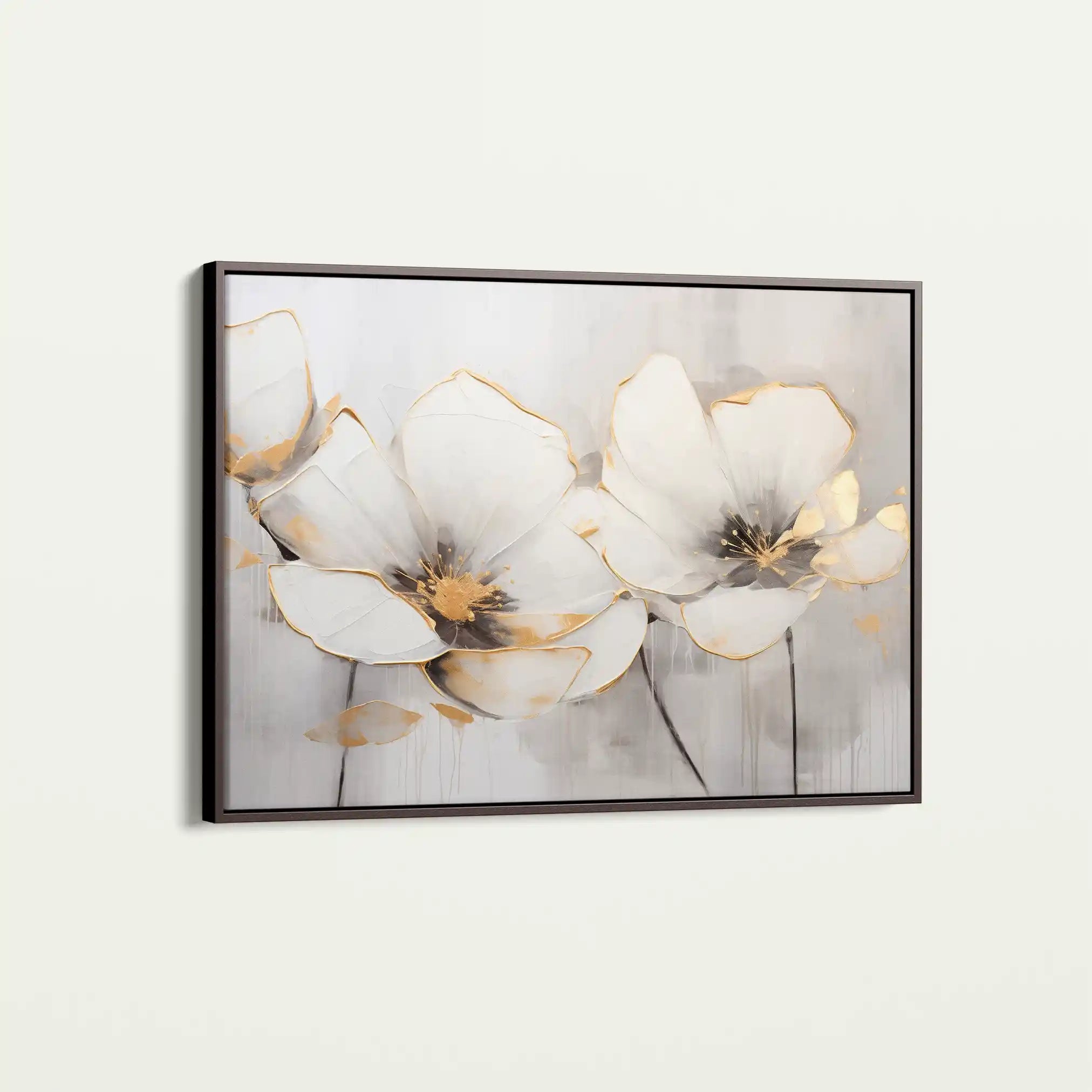 Floral 217 Canvas Art 60 x 40 cm / Black