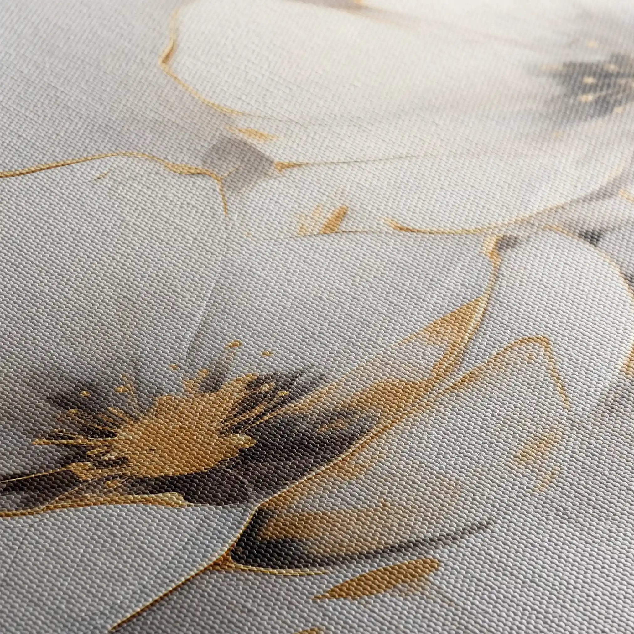 Floral 217 Canvas Art 60 x 40 cm / Black