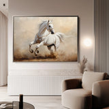 Horses 217 Canvas Art 18" x 24" / 45 x 60 cm / Black