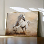 Horses 217 Canvas Art 18" x 24" / 45 x 60 cm / Black