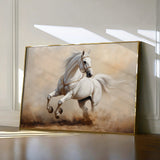 Horses 217 Canvas Art 18" x 24" / 45 x 60 cm / Black
