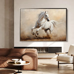 Horses 217 Canvas Art 18" x 24" / 45 x 60 cm / Black