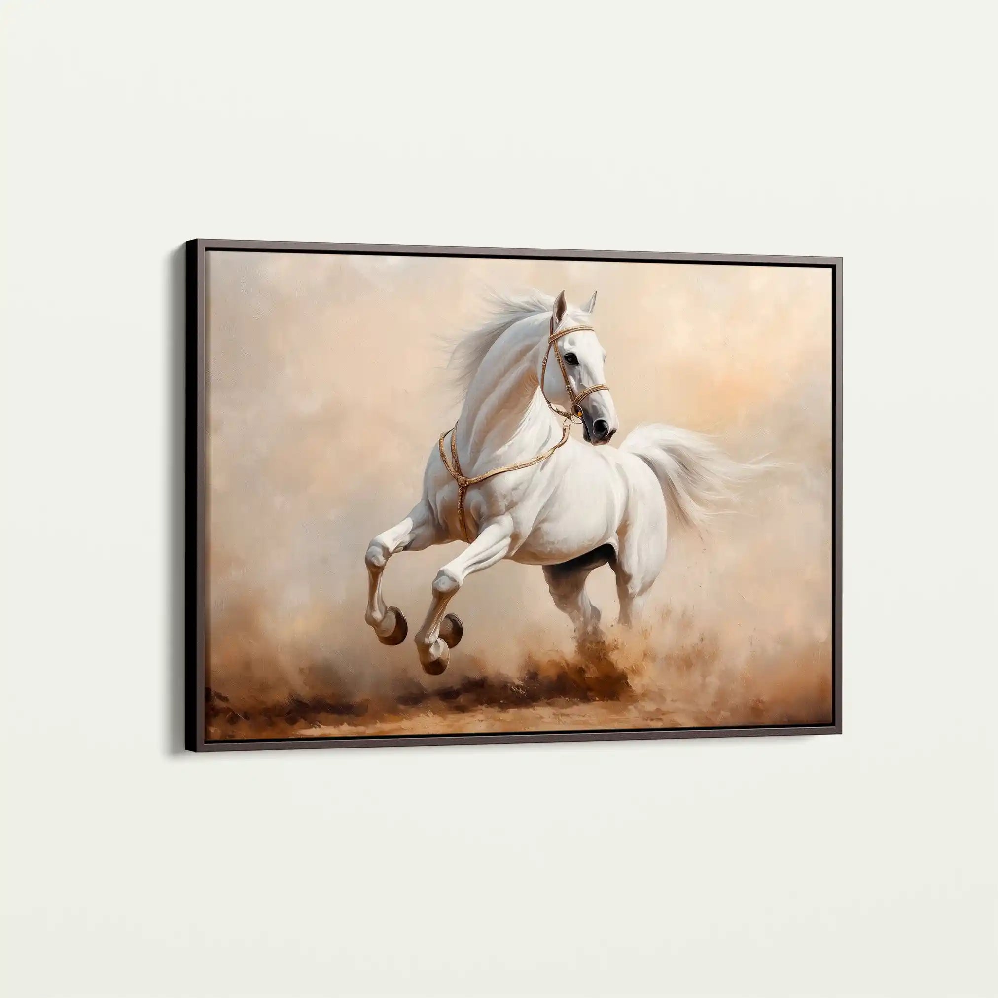 Horses 217 Canvas Art 60 x 40 cm / Black