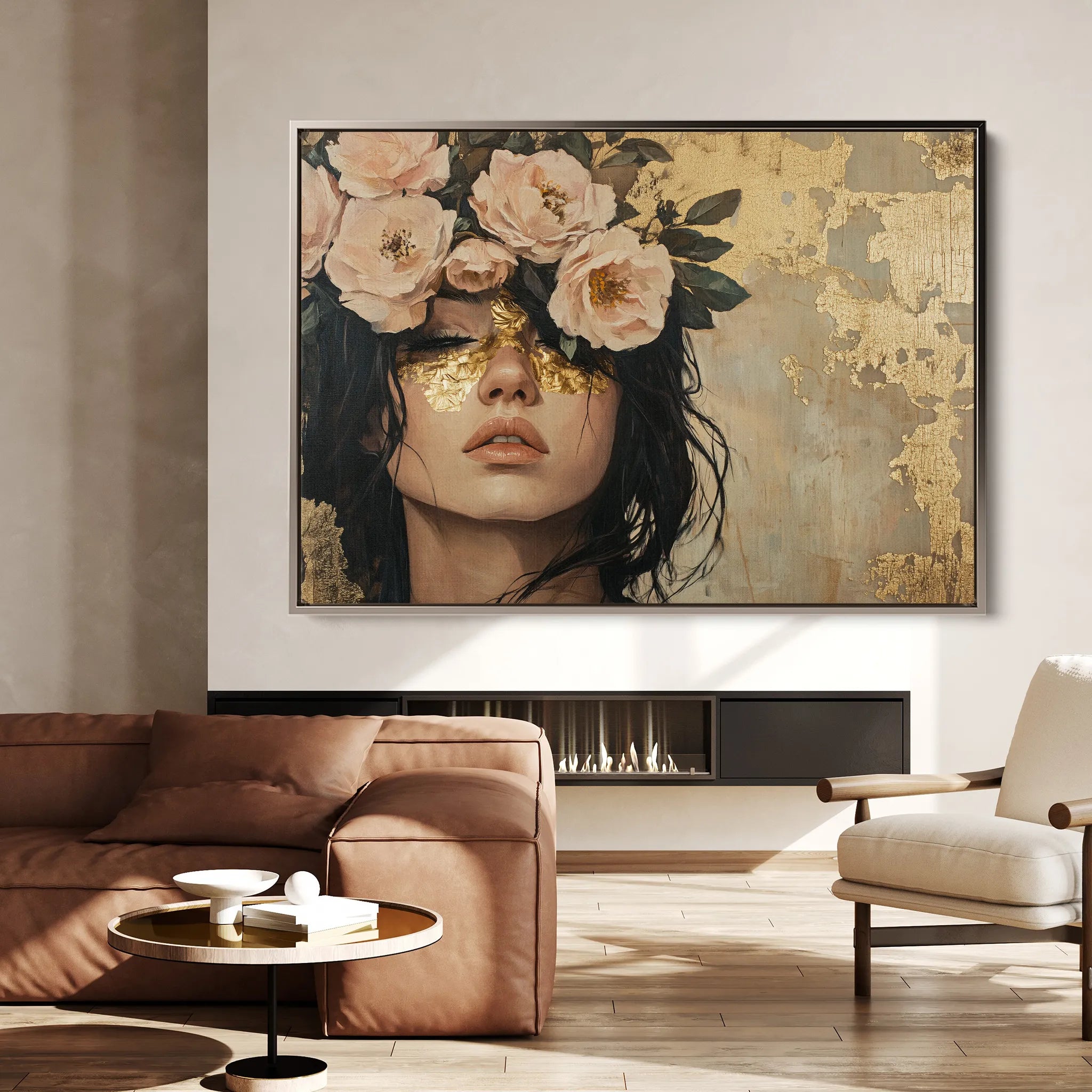 Portrait 217 Canvas Art 18" x 24" / 45 x 60 cm / Black