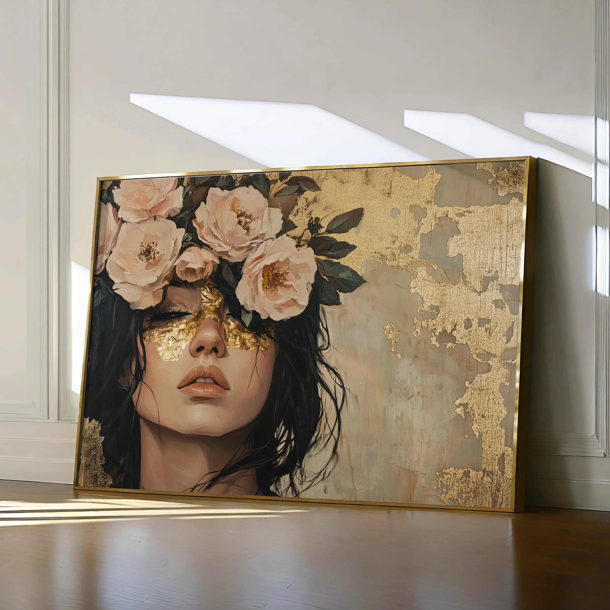 Portrait 217 Canvas Art 18" x 24" / 45 x 60 cm / Black