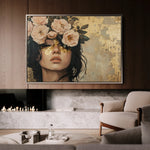 Portrait 217 Canvas Art 18" x 24" / 45 x 60 cm / Black