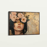 Portrait 217 Canvas Art 18" x 24" / 45 x 60 cm / Black