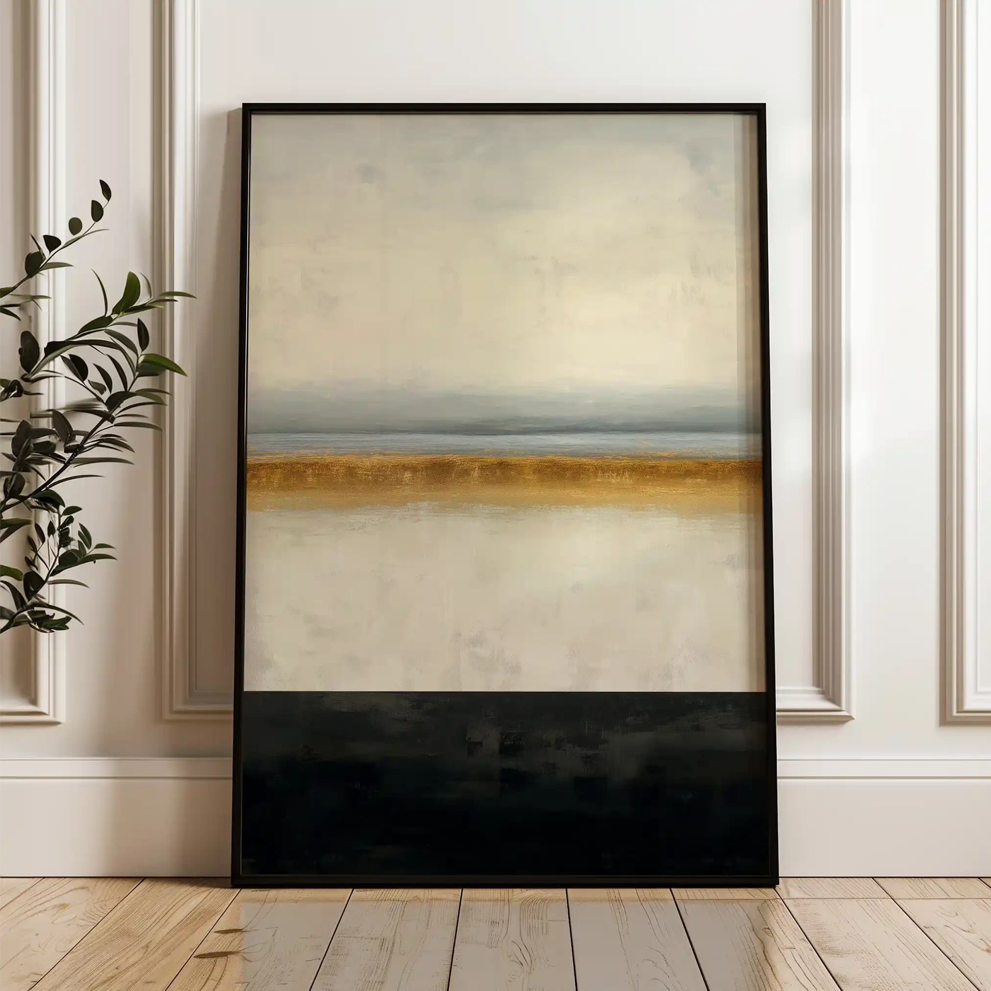 Abstract 2170 Canvas Art 18" x 24" / 45 x 60 cm / Black