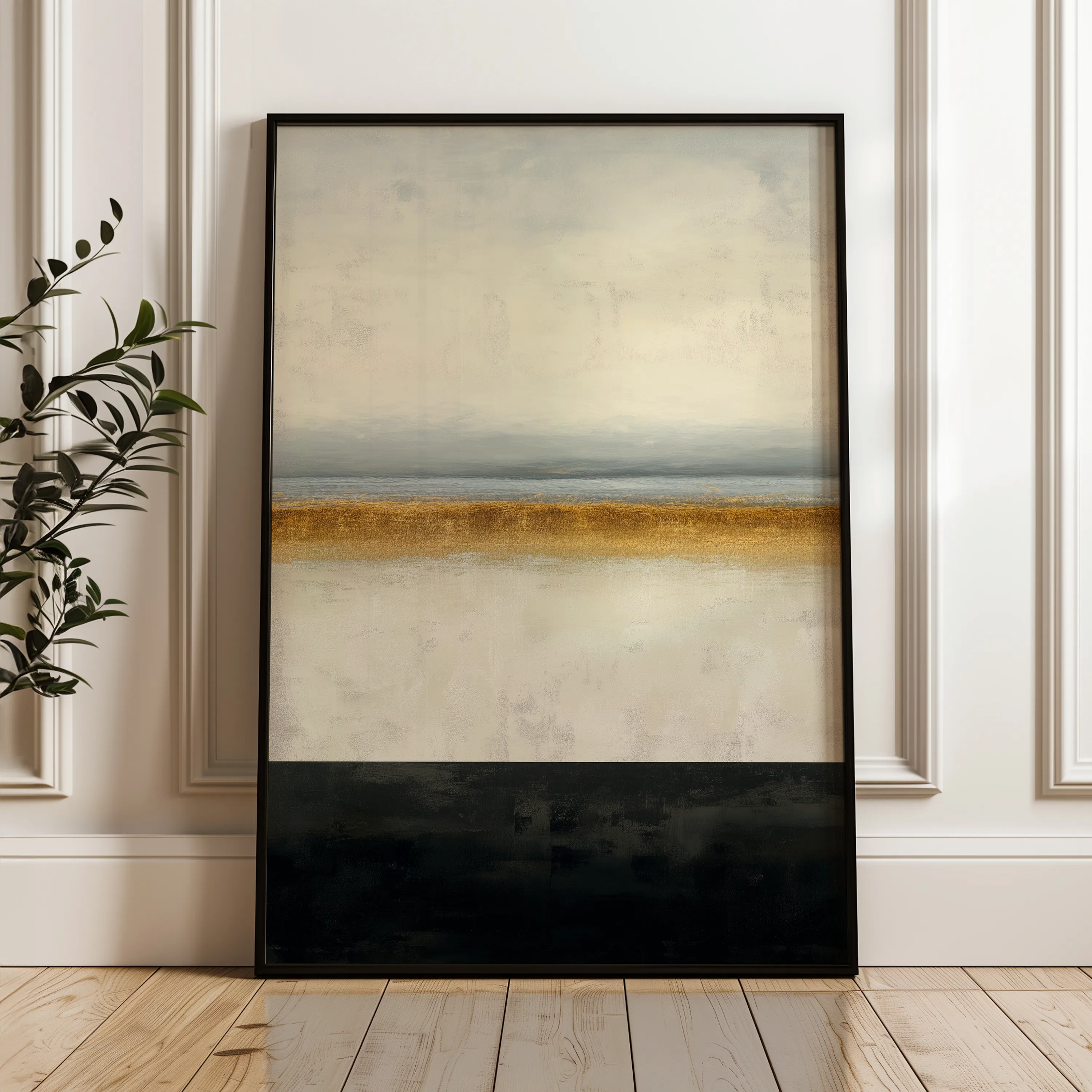 Abstract 2170 Canvas Art 18" x 24" / 45 x 60 cm / Black