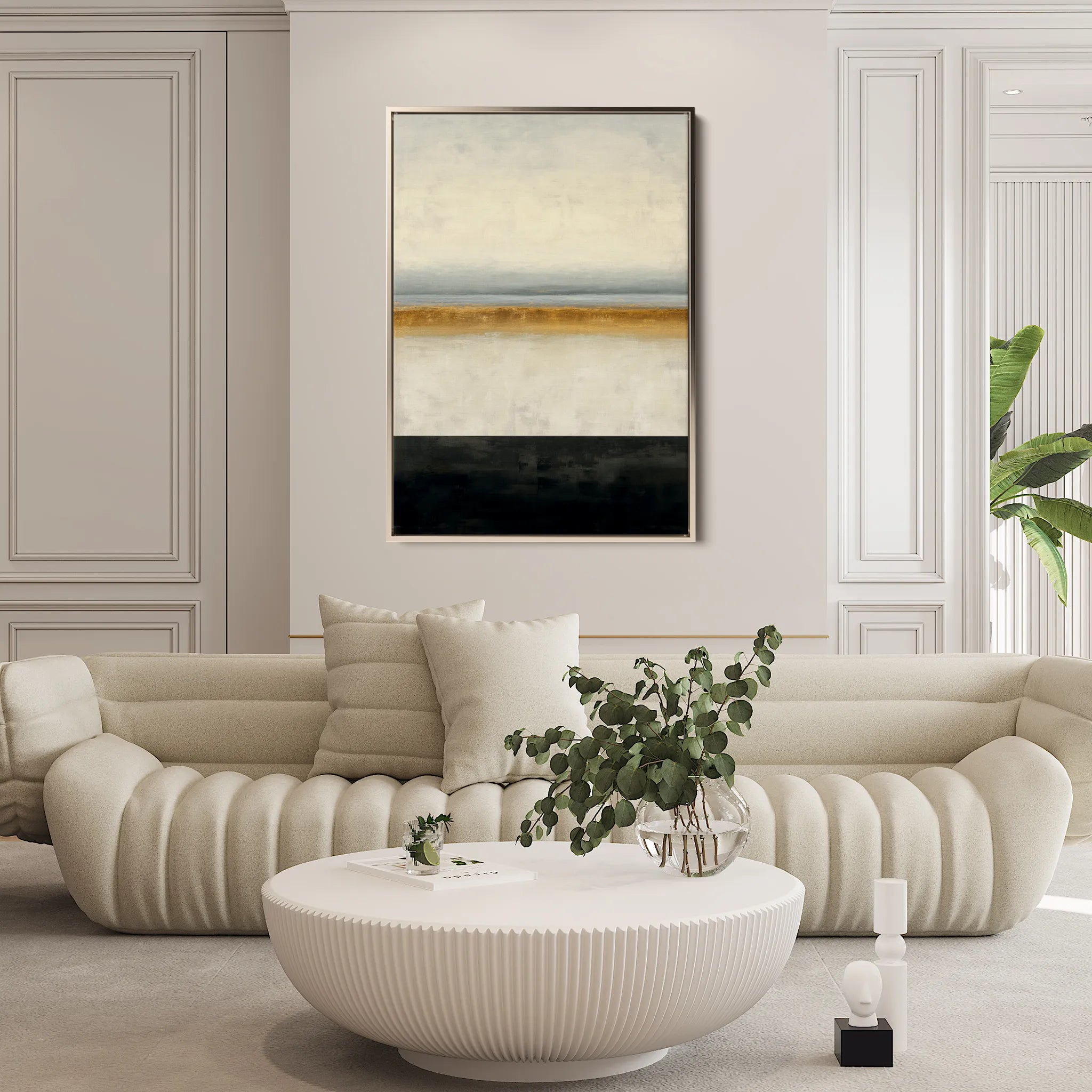 Abstract 2170 Canvas Art 18" x 24" / 45 x 60 cm / Black