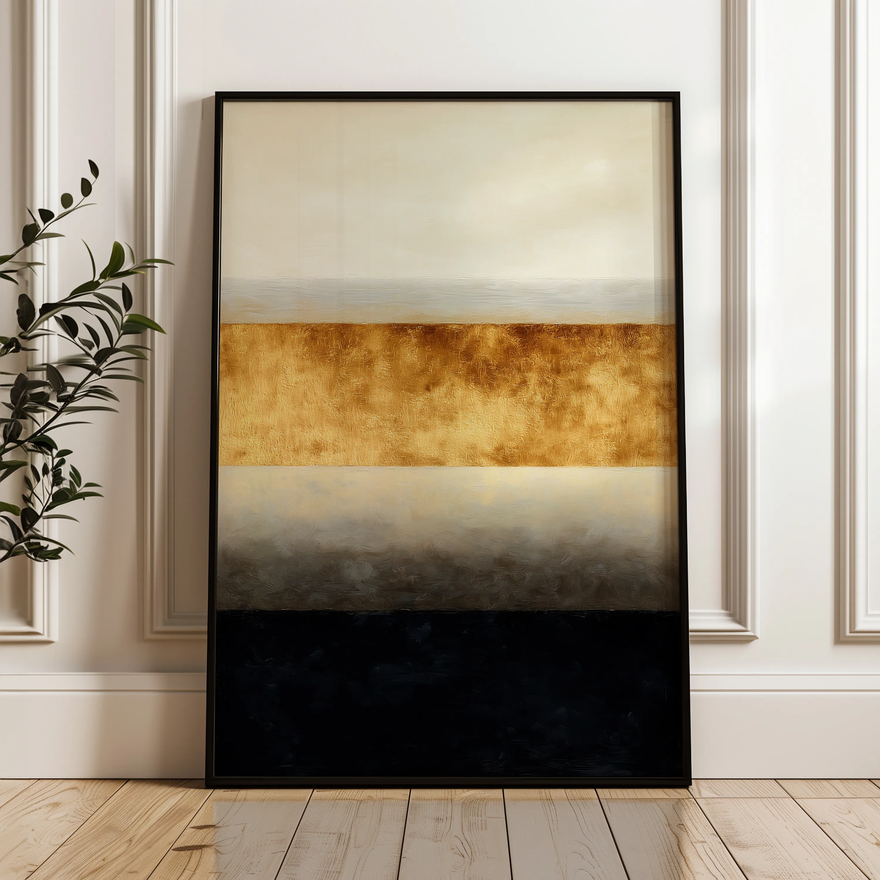 Abstract 2171 Canvas Art 18" x 24" / 45 x 60 cm / Black