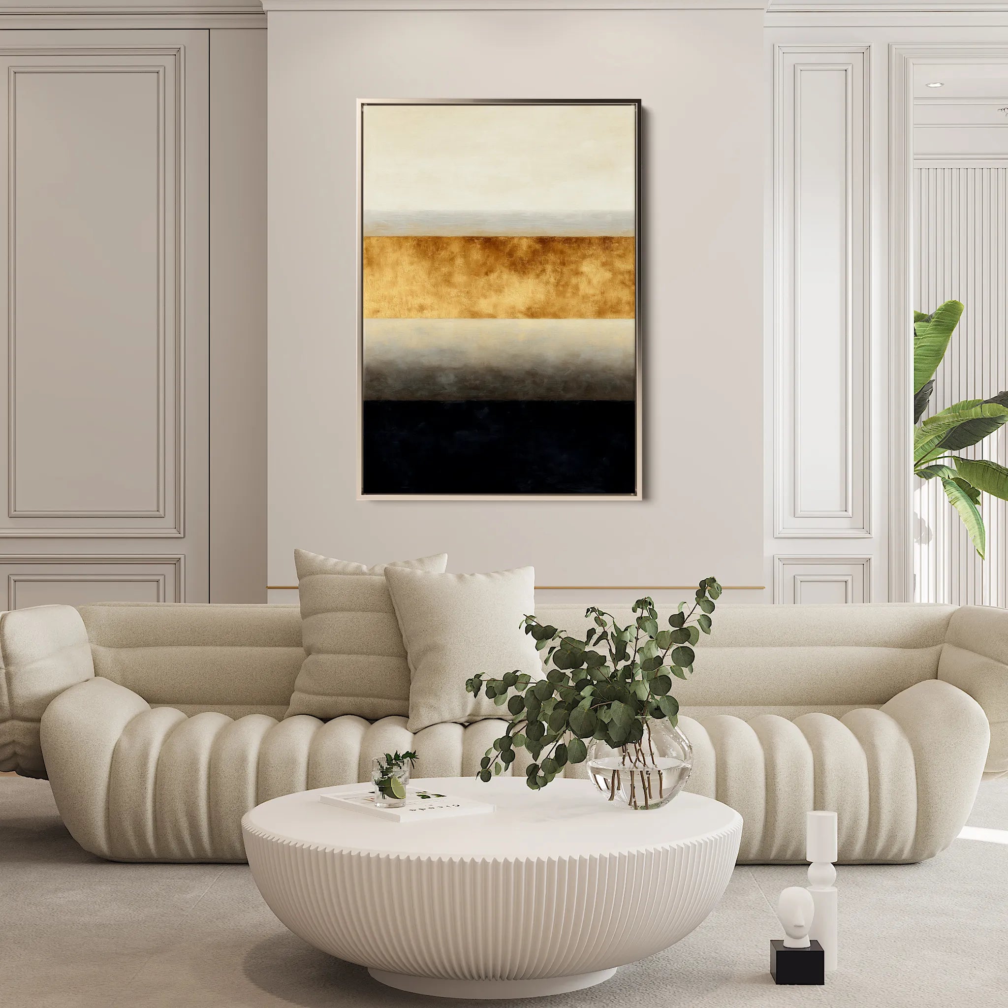 Abstract 2171 Canvas Art 18" x 24" / 45 x 60 cm / Black