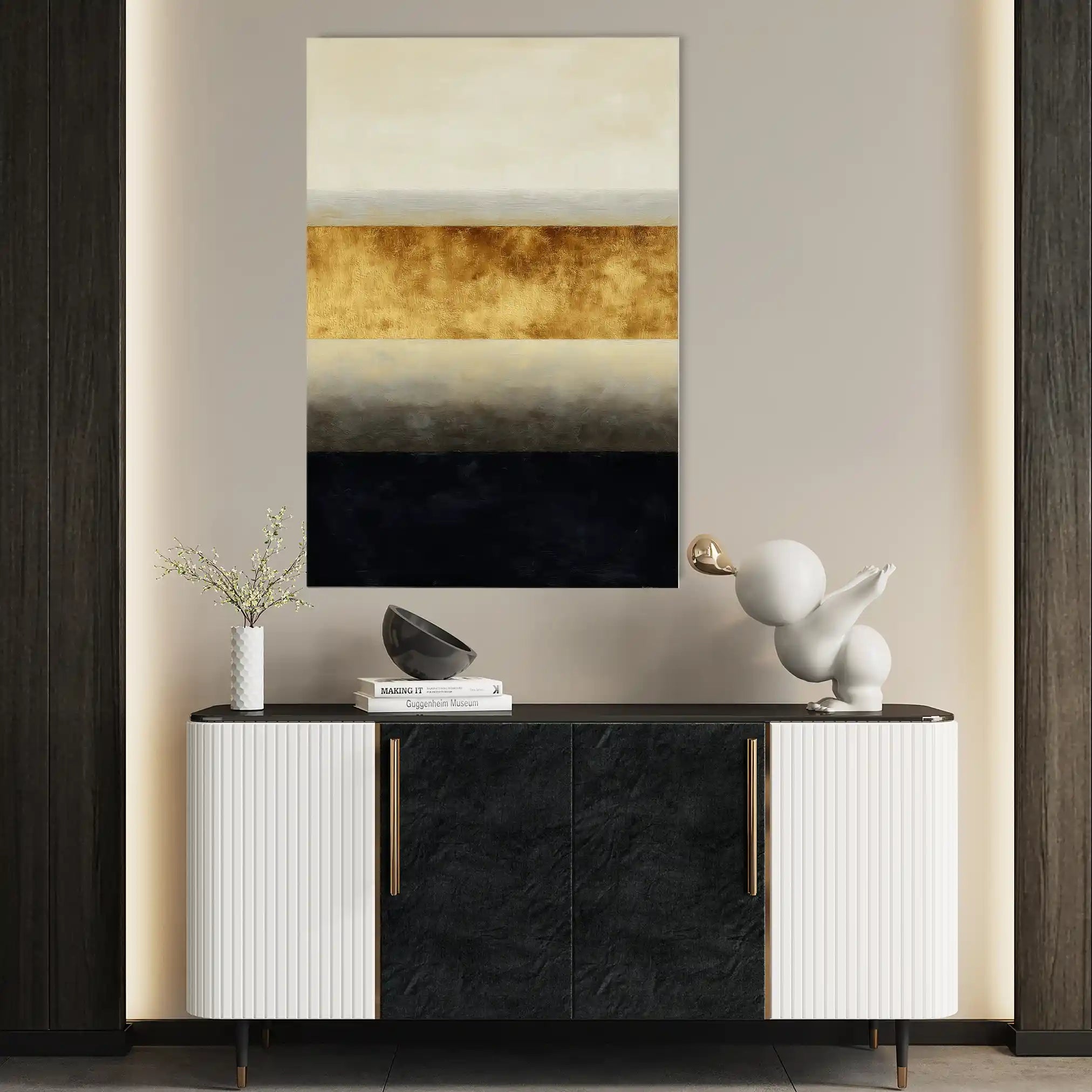 Abstract 2171 Canvas Art 18" x 24" / 45 x 60 cm / Black