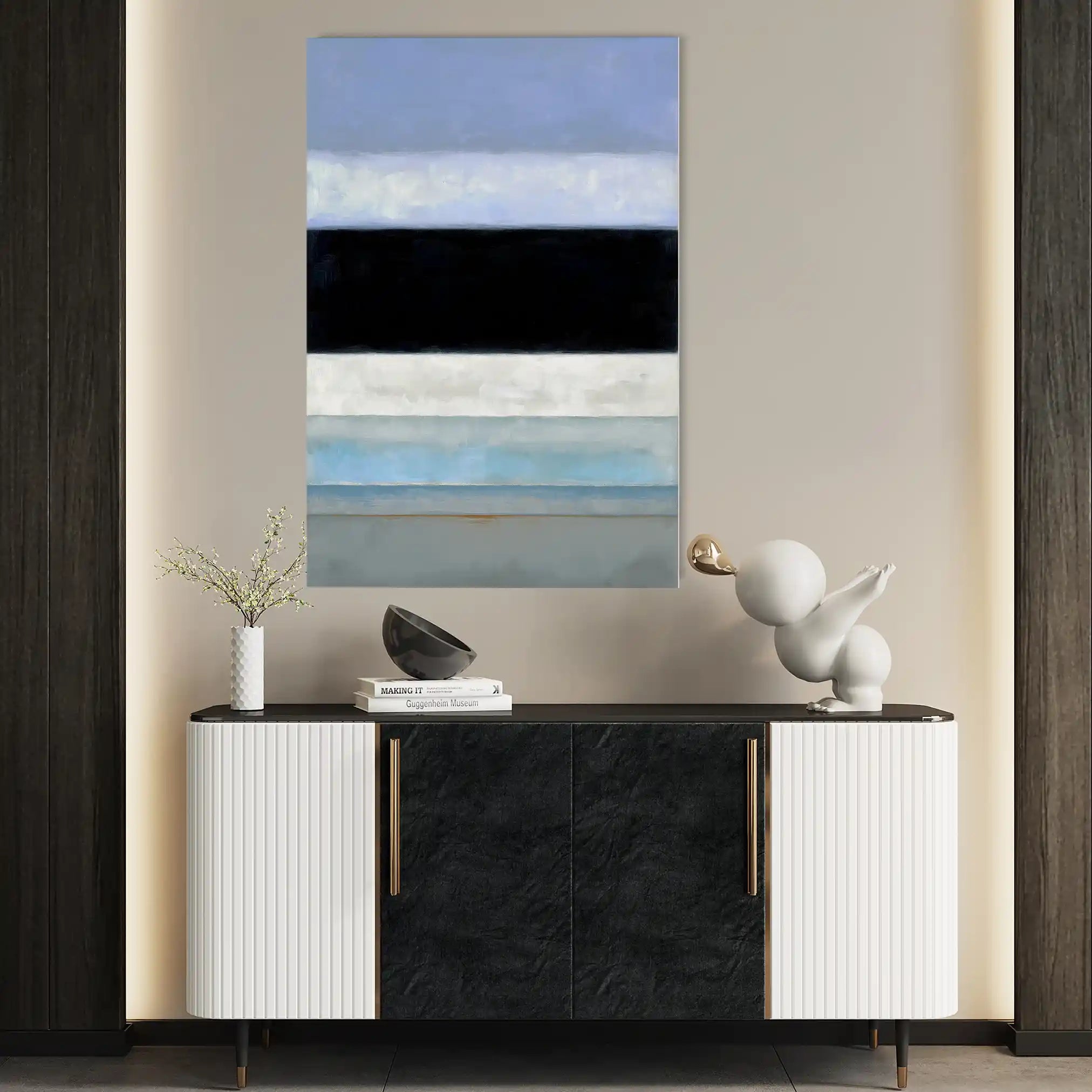 Abstract 2172 Canvas Art 60 x 40 cm / Black