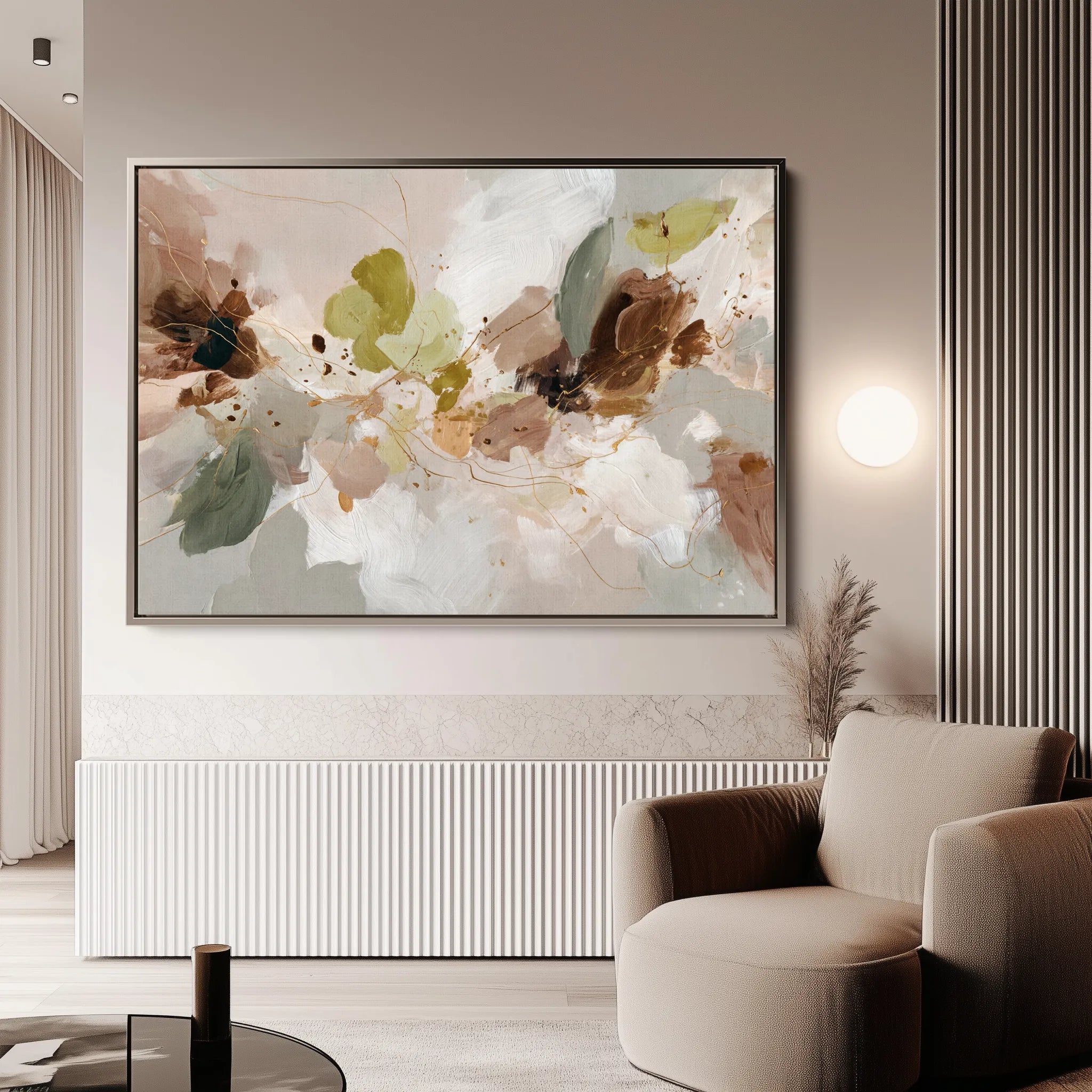 Abstract 2173 Canvas Art 18" x 24" / 45 x 60 cm / Black