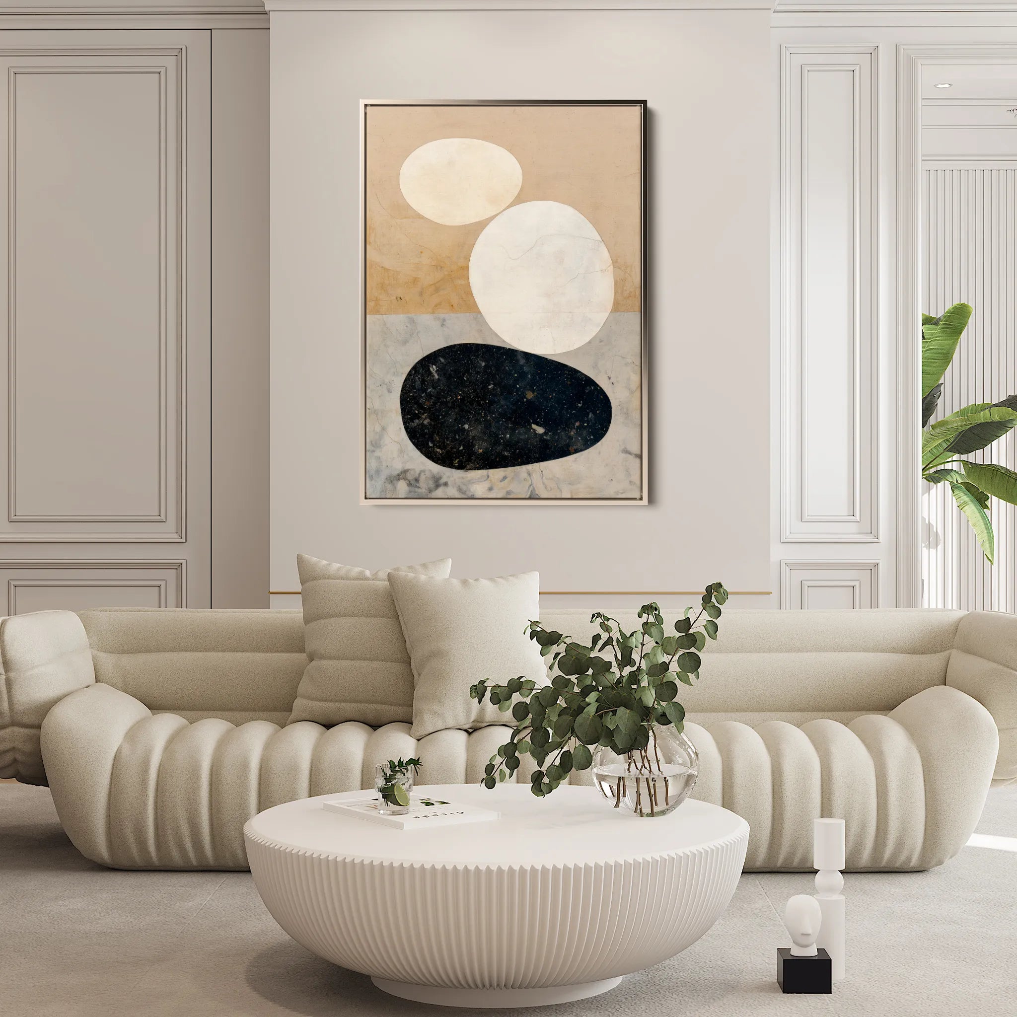 Abstract 2175 Canvas Art 18" x 24" / 45 x 60 cm / Black