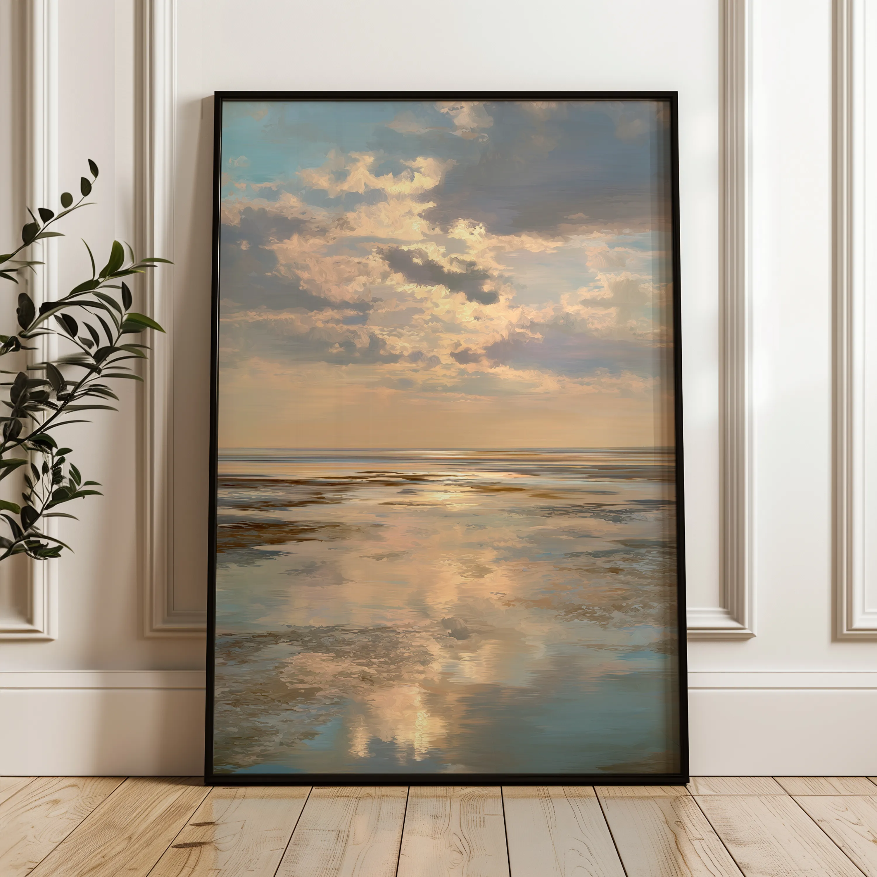 Abstract 2176 Canvas Art 18" x 24" / 45 x 60 cm / Black