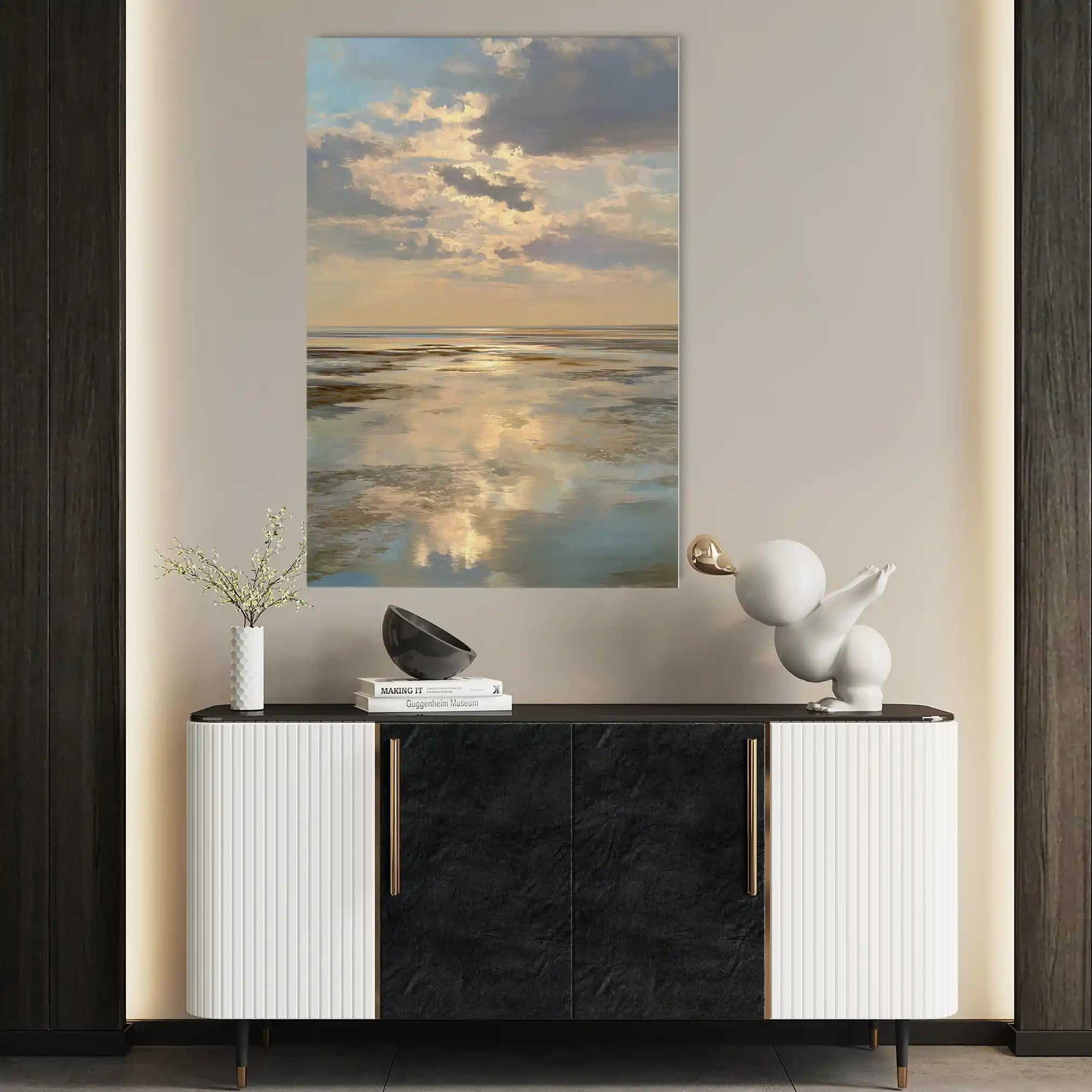 Abstract 2176 Canvas Art 18" x 24" / 45 x 60 cm / Black