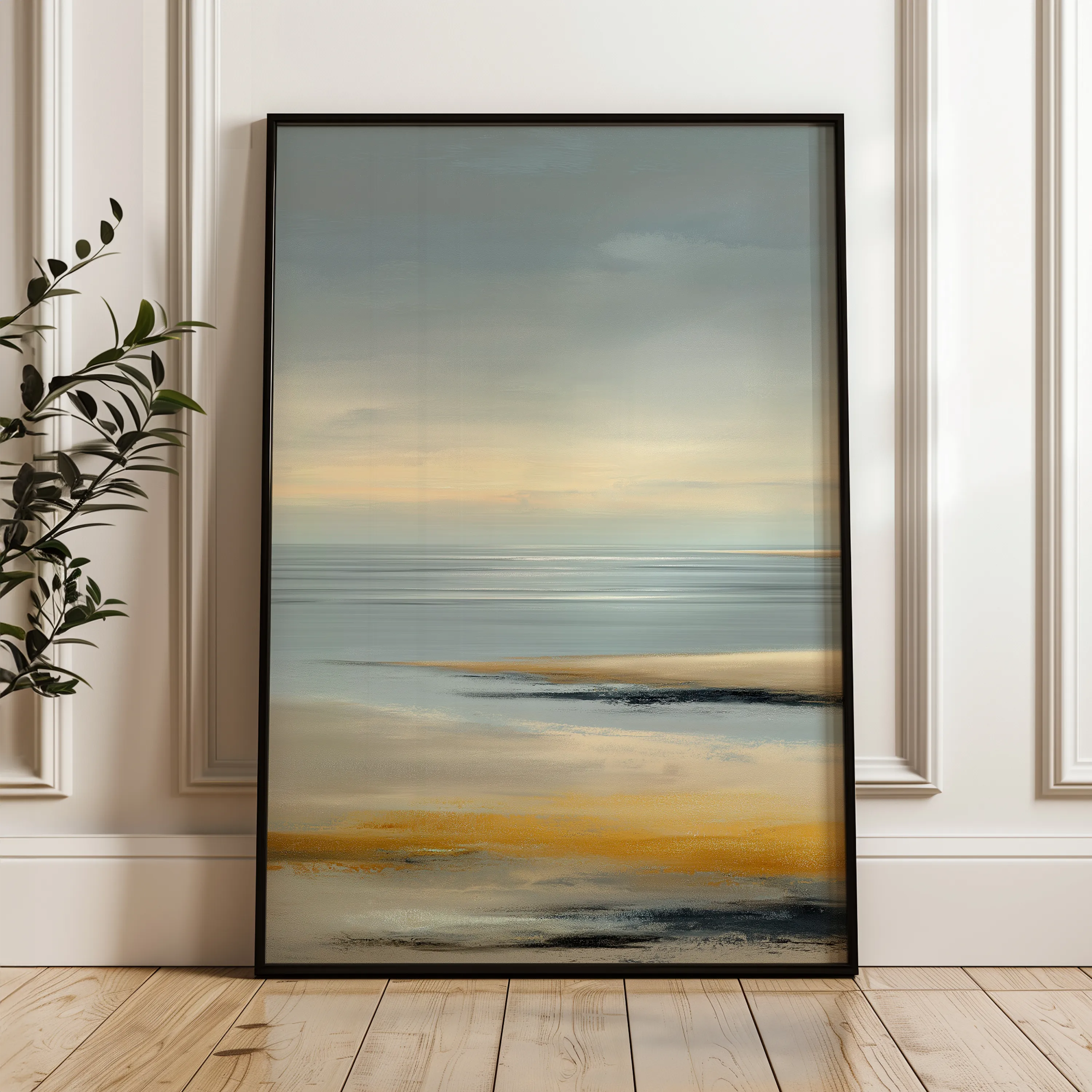 Abstract 2177 Canvas Art 18" x 24" / 45 x 60 cm / Black