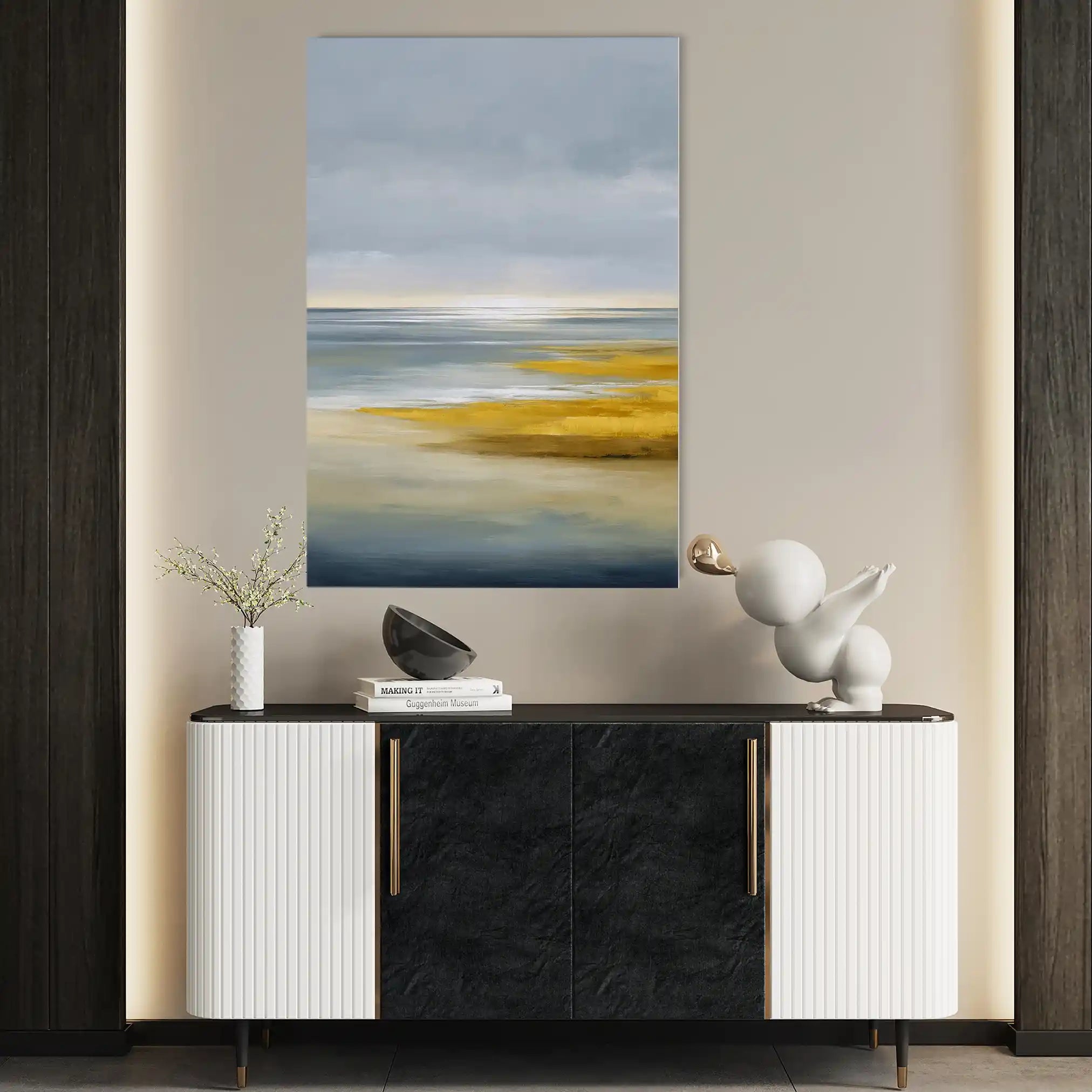 Abstract 2178 Canvas Art 60 x 40 cm / Black