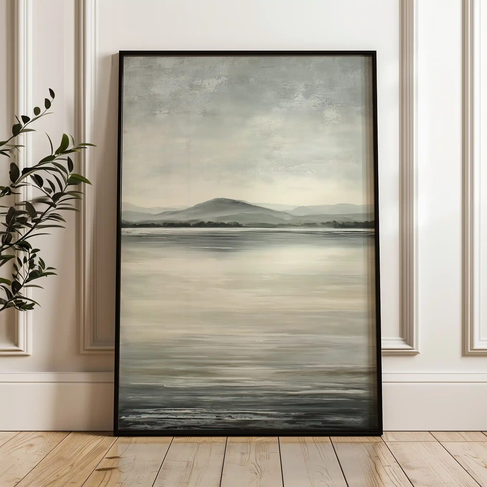 Abstract 2179 Canvas Art 18" x 24" / 45 x 60 cm / Black