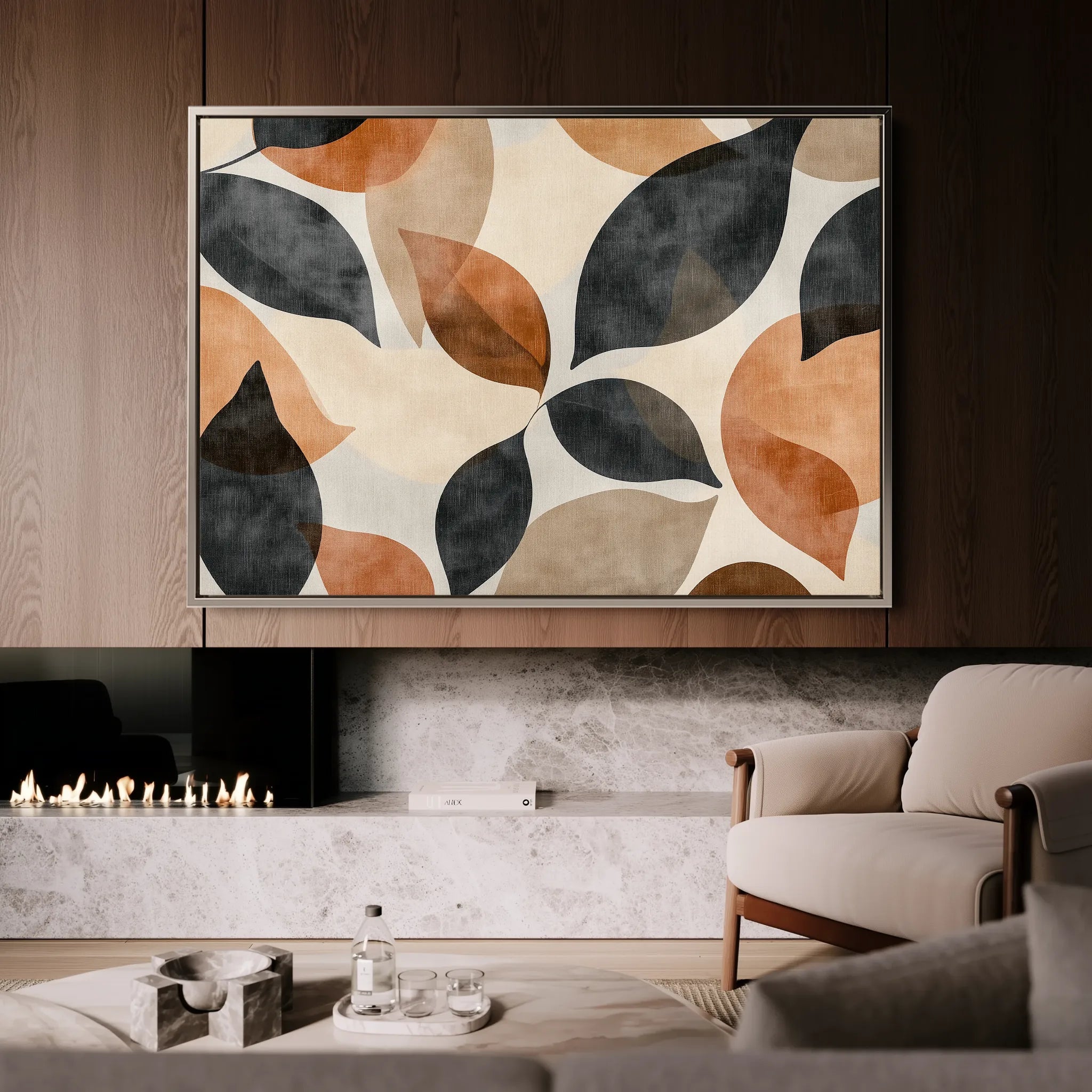 Boho 218 Canvas Art 18" x 24" / 45 x 60 cm / Black