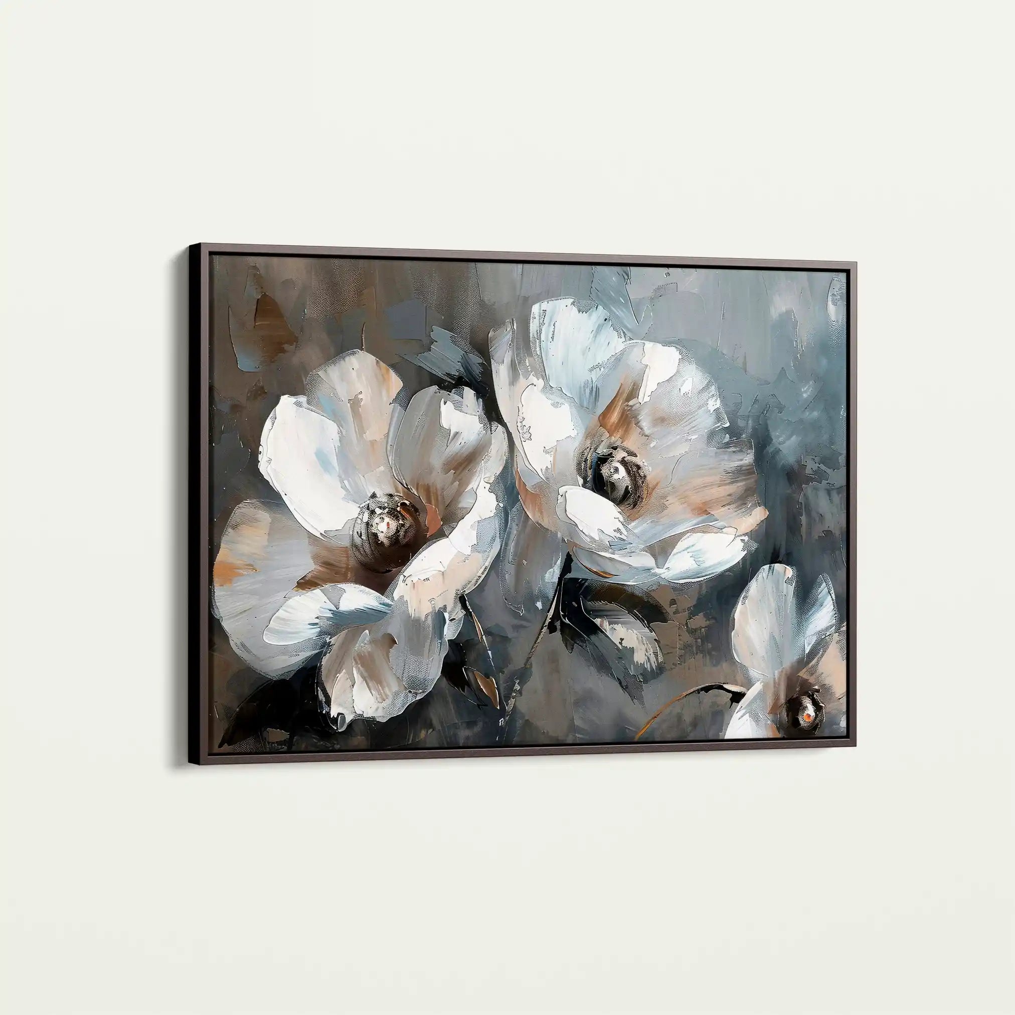 Floral 218 Canvas Art 60 x 40 cm / Black