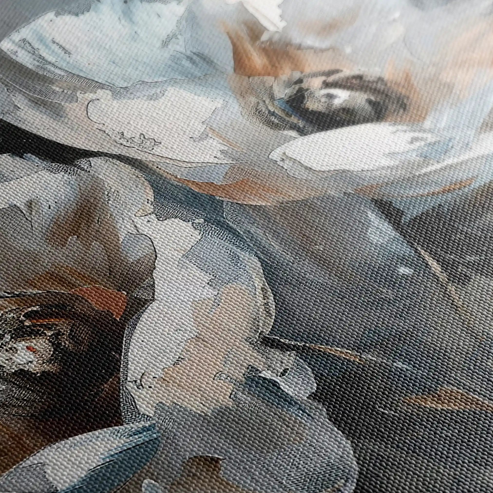 Floral 218 Canvas Art 60 x 40 cm / Black