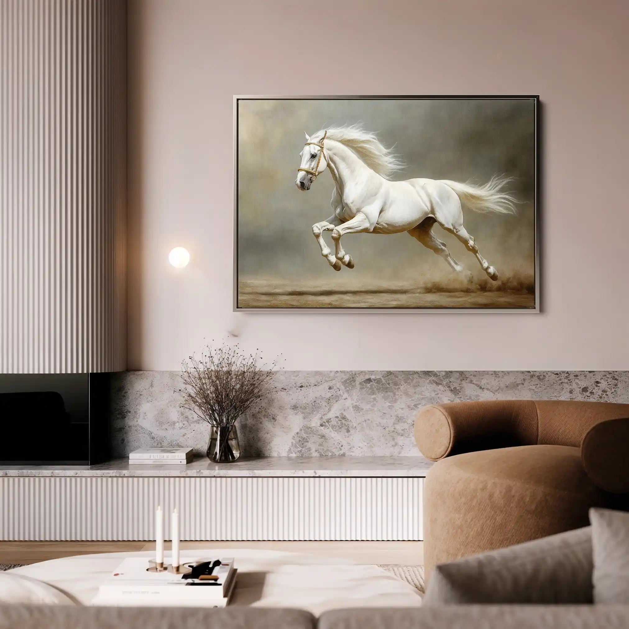 Horses 218 Canvas Art 60 x 40 cm / Black