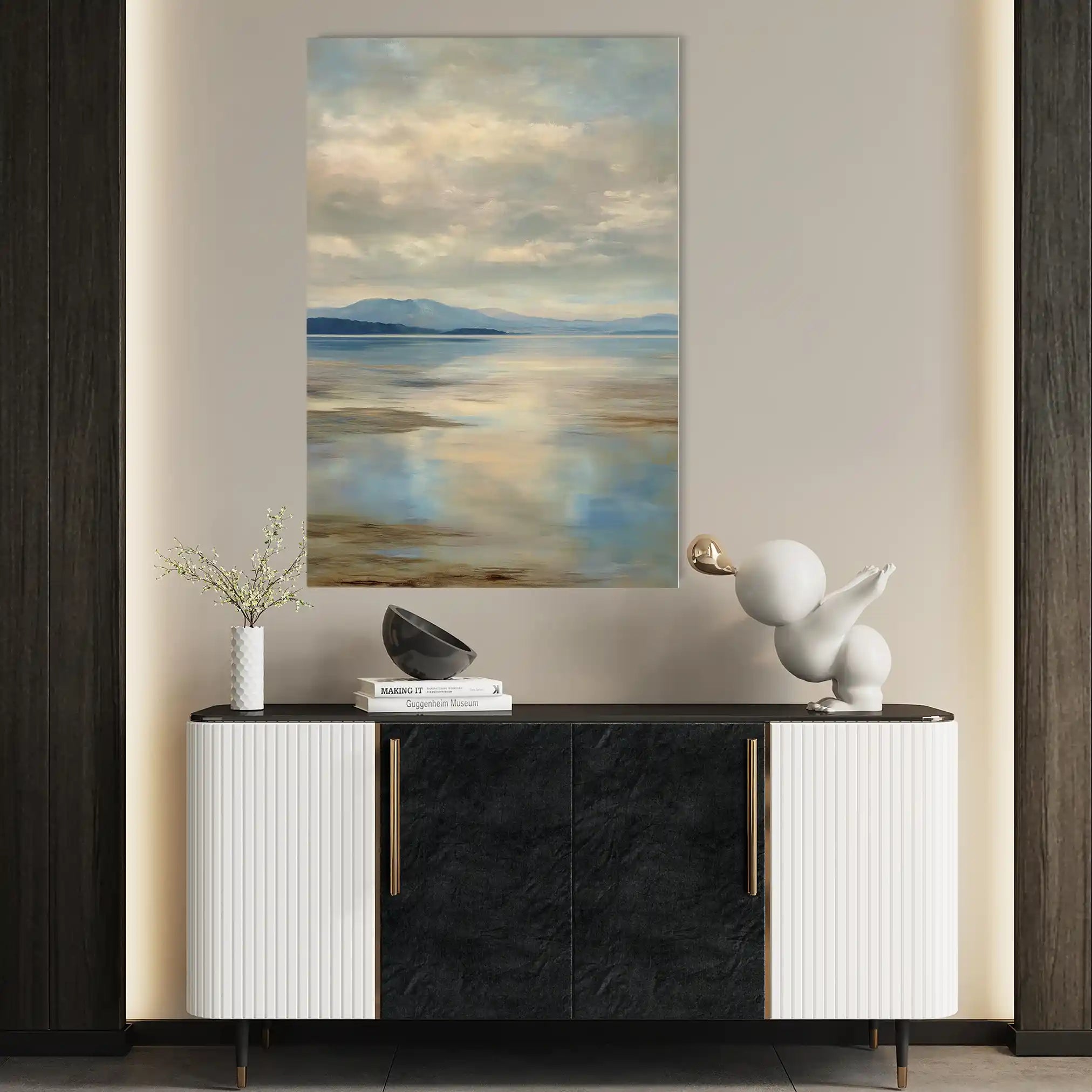 Abstract 2181 Canvas Art 18" x 24" / 45 x 60 cm / Black