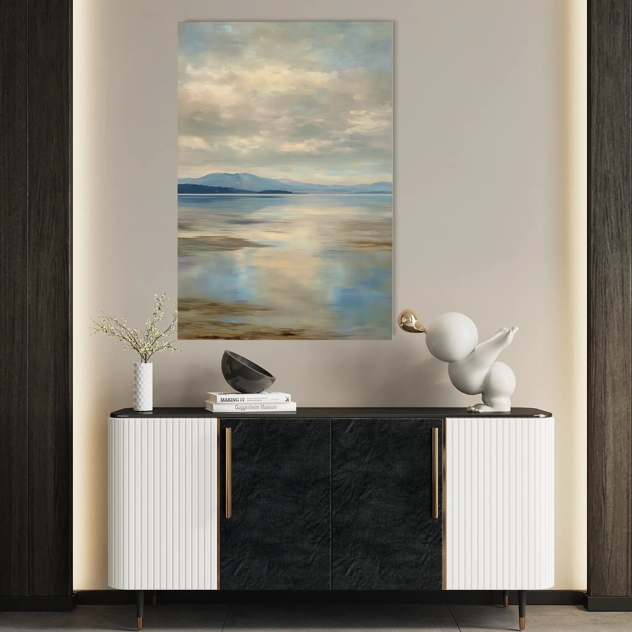 Abstract 2181 Canvas Art 18" x 24" / 45 x 60 cm / Black