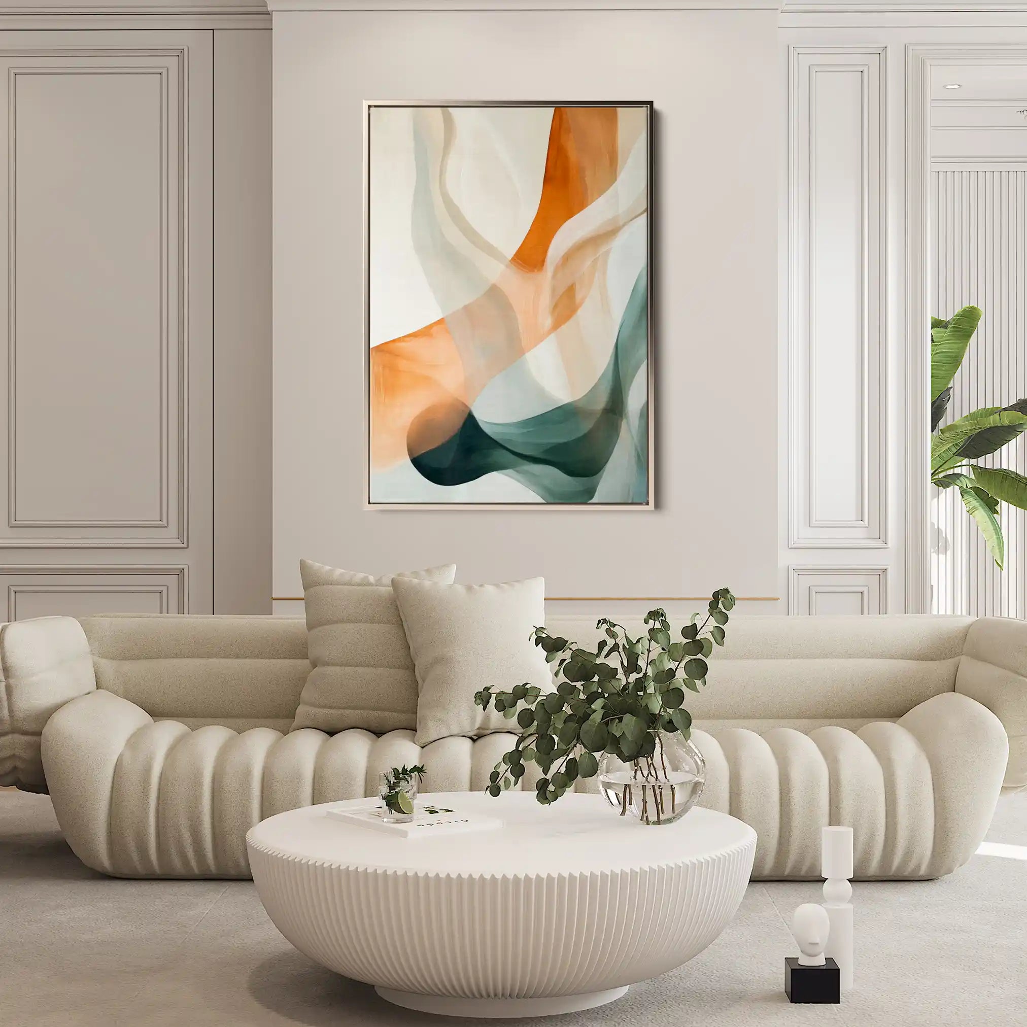 Abstract 2185 Canvas Art 18" x 24" / 45 x 60 cm / Black