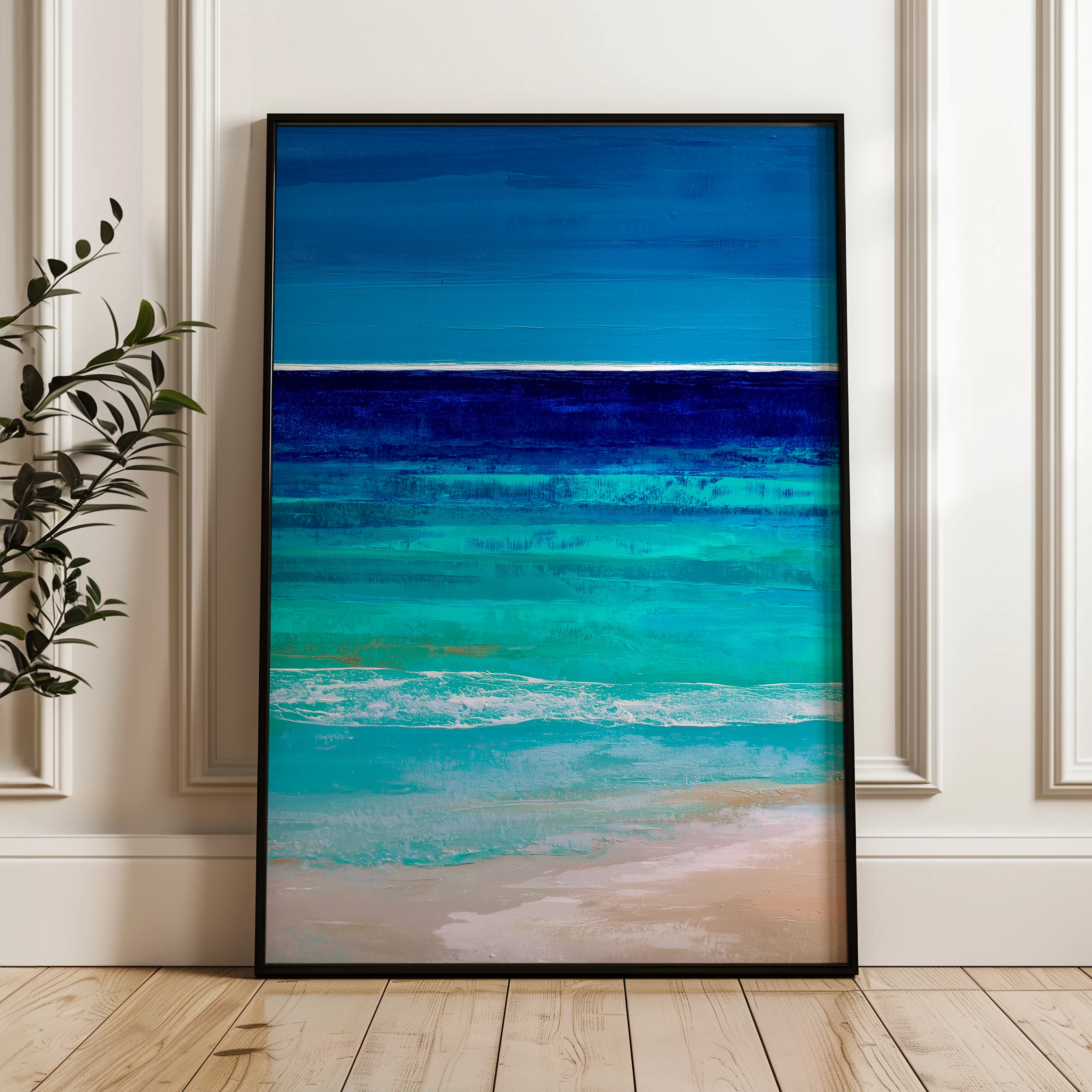 Abstract 2186 Canvas Art 18" x 24" / 45 x 60 cm / Black